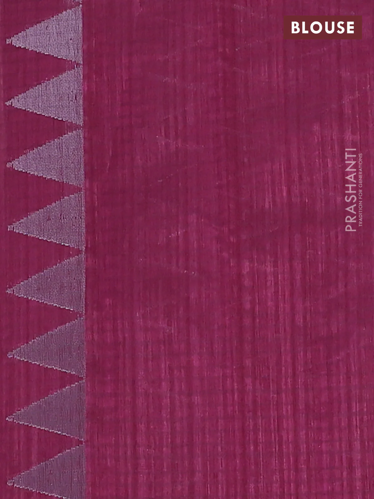 Banarasi semi matka saree wine shade with allover silver & gold zari weaves and zari woven butta border - Image 4