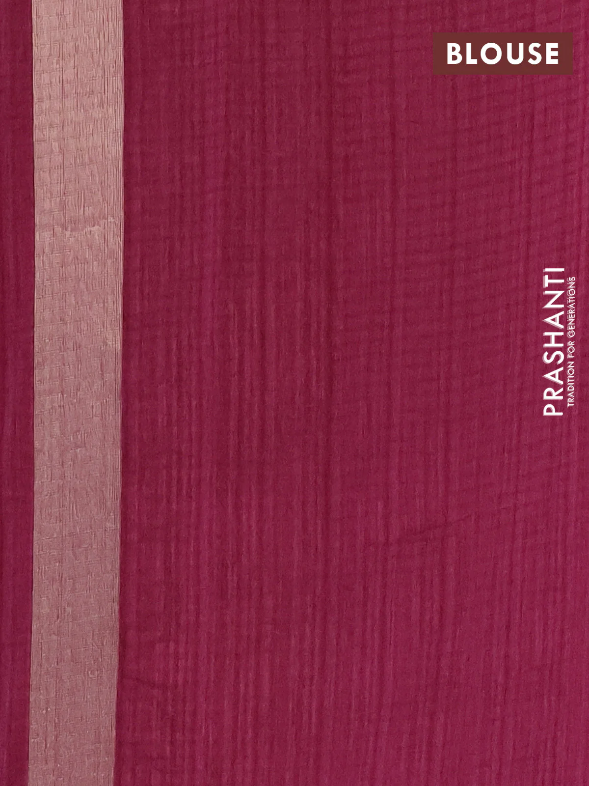 Banarasi semi matka saree wine shade with plain body and temple design zari woven border - Image 4