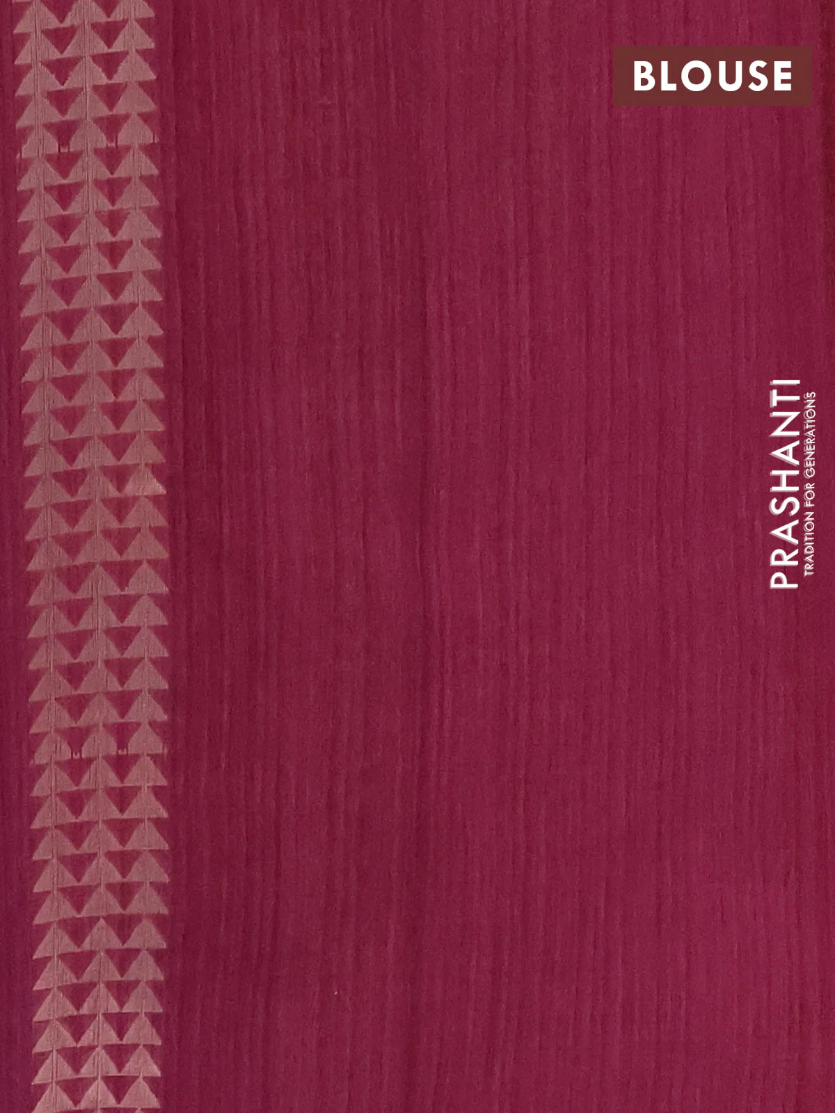 Banarasi semi matka saree wine shade with silver & gold zari woven buttas and zari woven piping border - Image 4