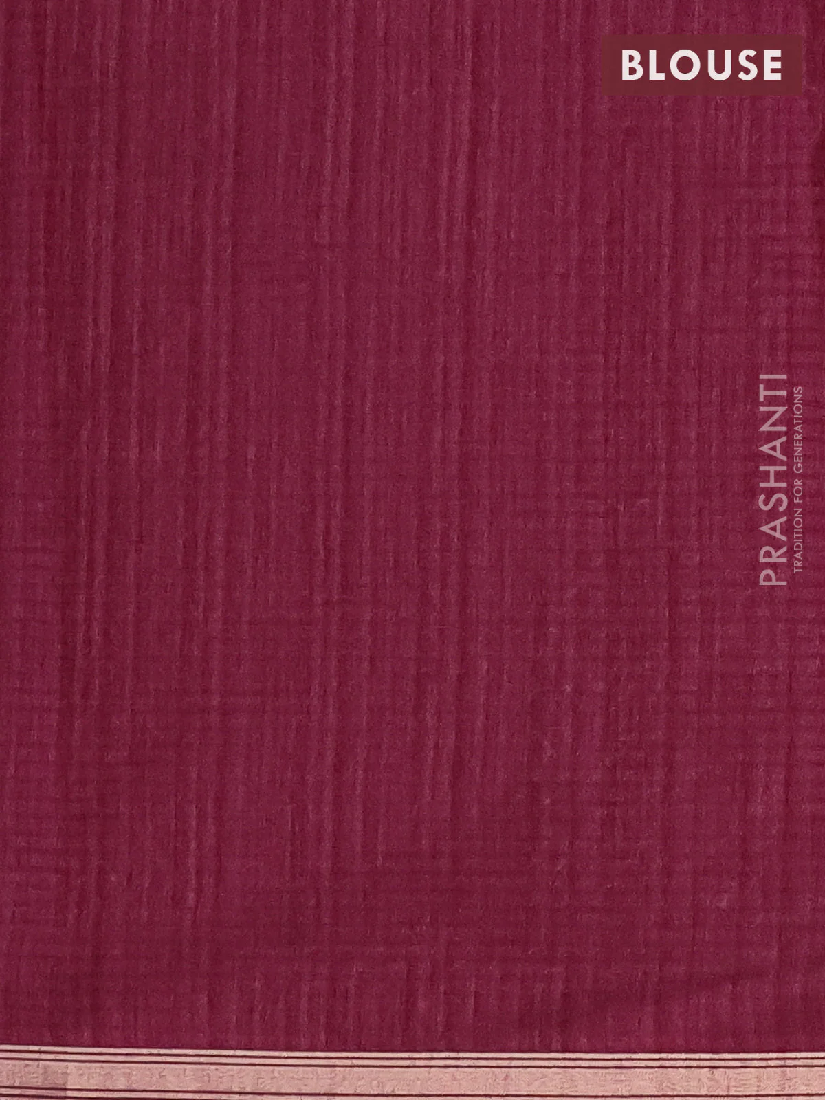 Banarasi semi matka saree wine shade with silver & gold zari woven buttas and zari woven piping border - Image 4