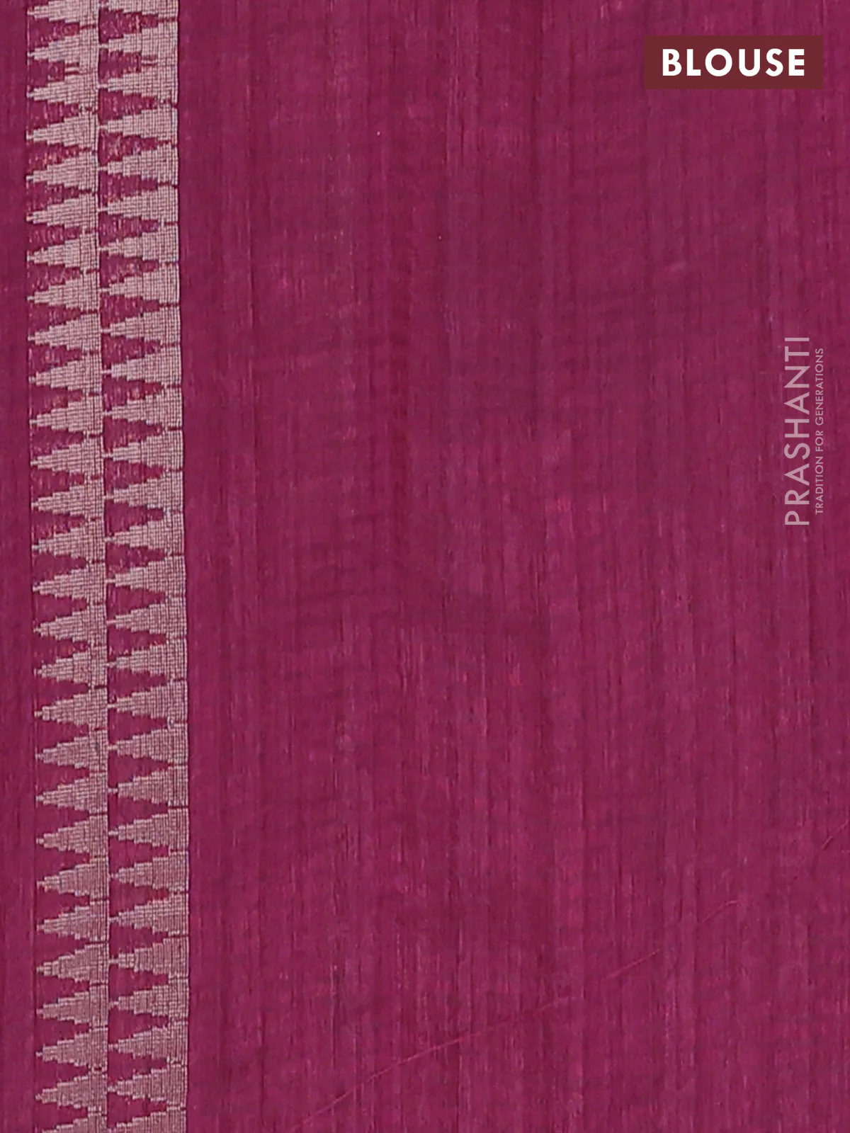 Banarasi semi matka saree wine shade with silver & gold zari woven buttas and zari woven piping border - Image 4