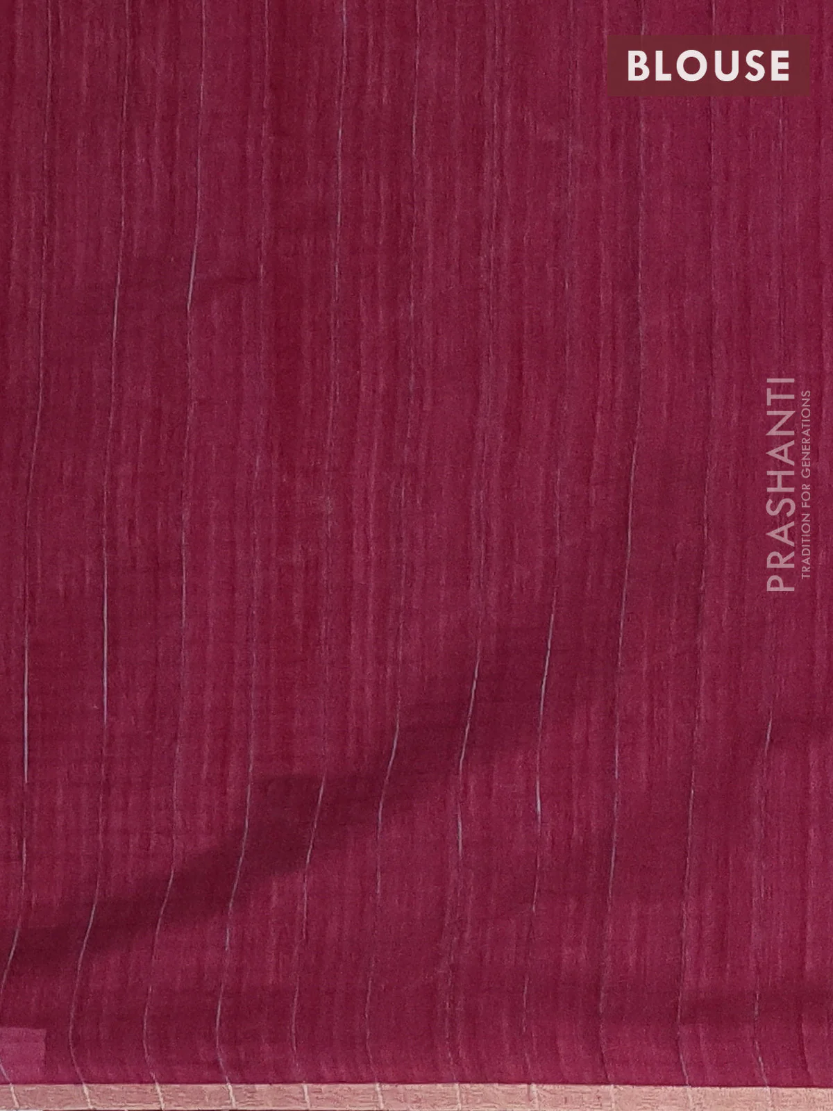 Banarasi semi matka saree wine shade with silver & gold zari woven buttas and zari woven piping border - Image 4
