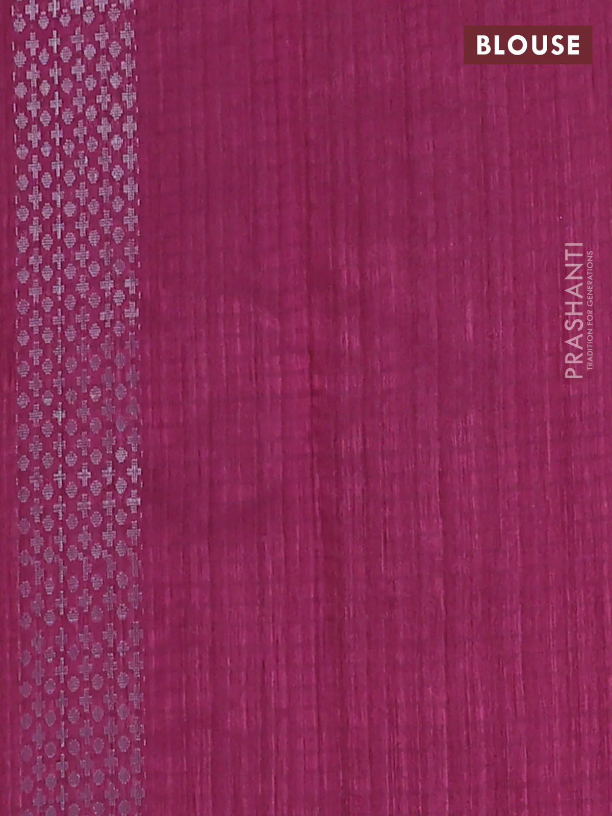 Banarasi semi matka saree wine shade with silver & gold zari woven buttas and zari woven piping border - Image 4
