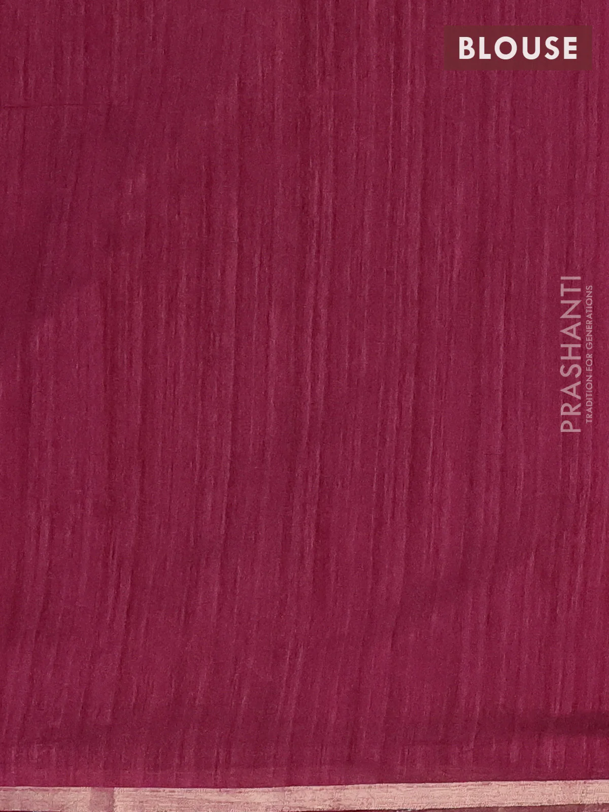 Banarasi semi matka saree wine shade with thread & silver zari woven buttas and zari woven piping border - Image 4