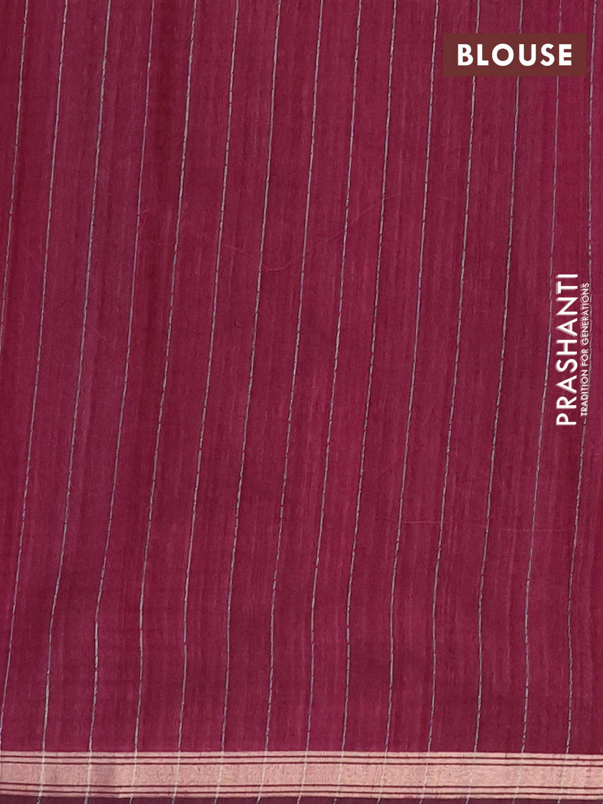 Banarasi semi matka saree wine shade with woven buttas and zari woven piping border - Image 4