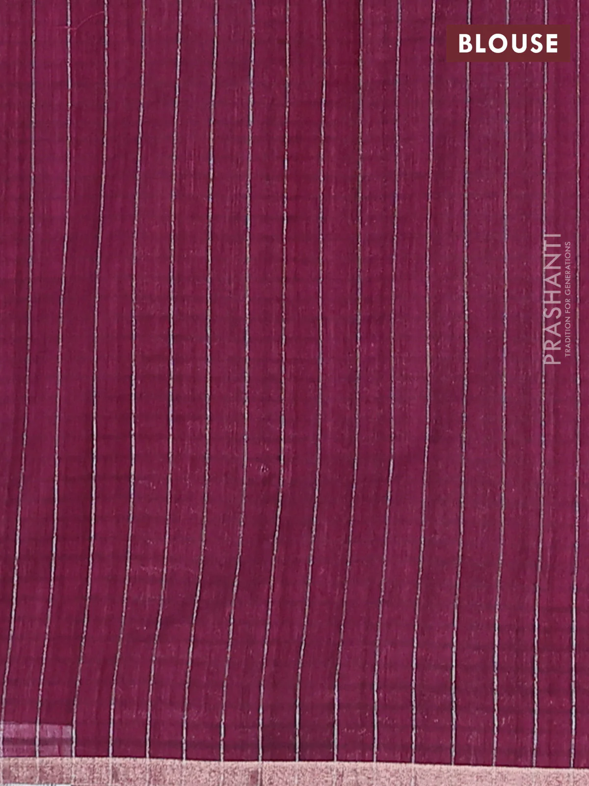 Banarasi semi matka saree wine shade with woven buttas and zari woven piping border - Image 4