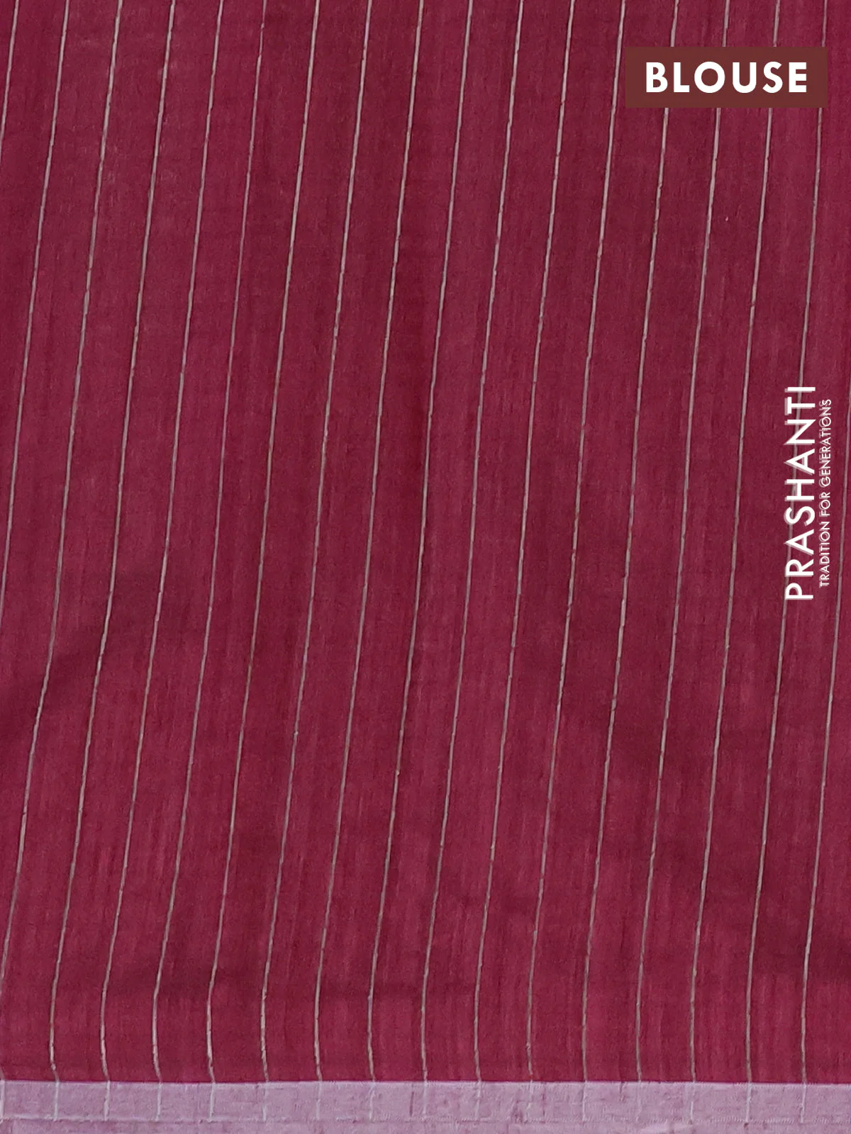 Banarasi semi matka saree wine shade with woven buttas and zari woven piping border - Image 4