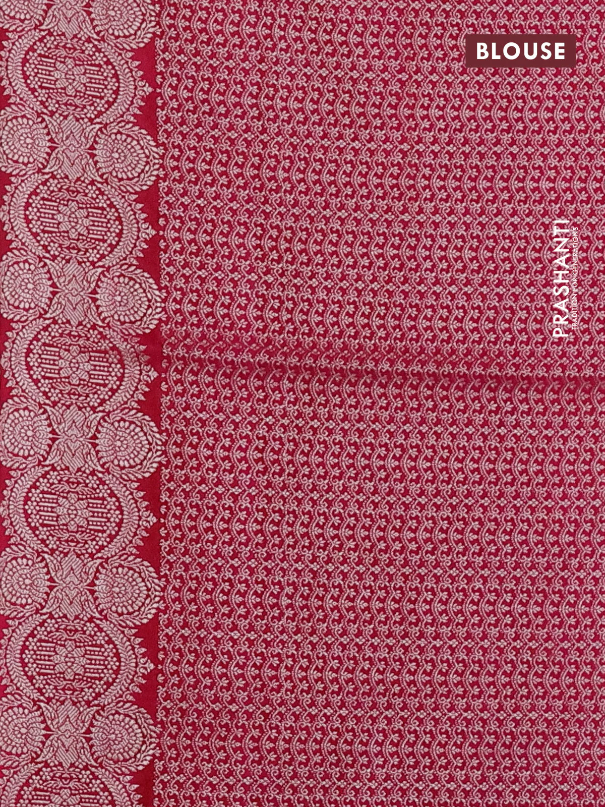 Banarasi semi mushru silk saree dual shade of pink with allover zari woven buttas and zari woven border - Image 3