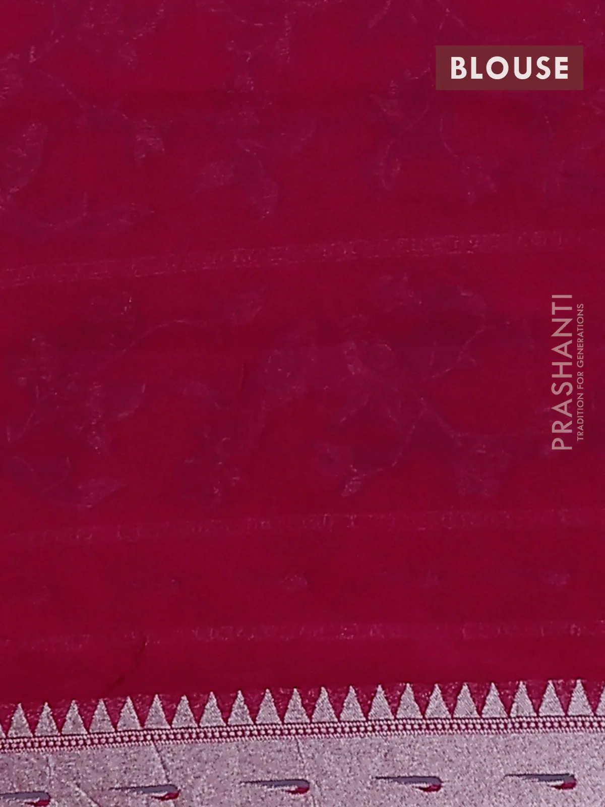 Banarasi semi raw silk saree pink with zari woven floral design paithani weaves and floral design paithani border - Image 3