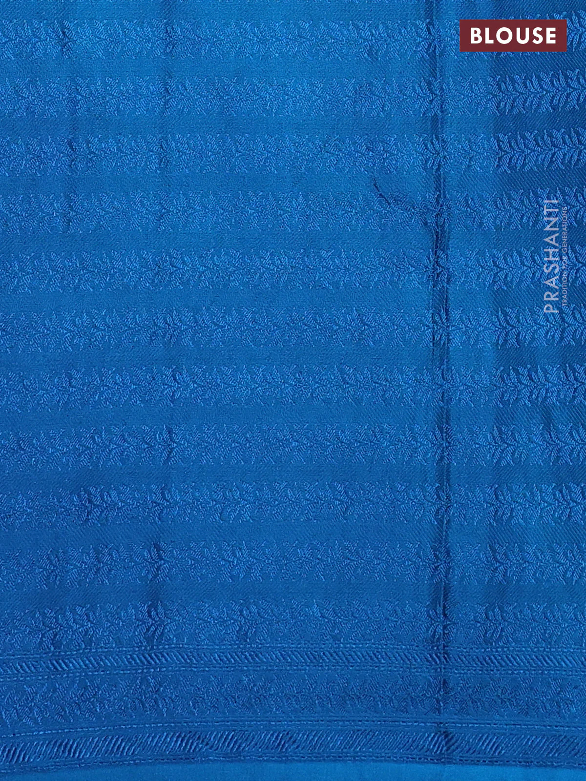 Banarasi semi silk saree cs blue with allover thread & zari weaves and woven border - Image 3