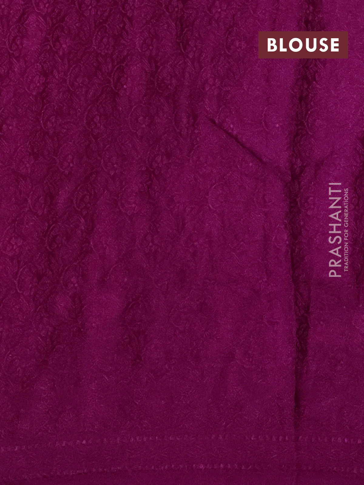 Banarasi semi silk saree deep purple with allover thread & zari weaves and woven border - Image 3