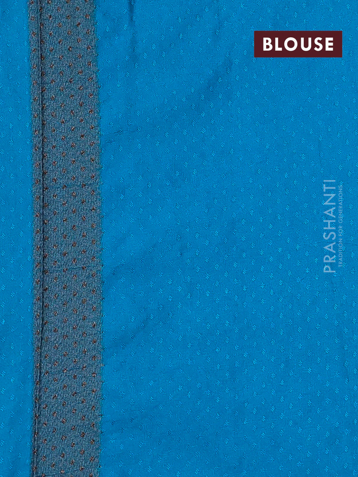 Banarasi semi silk saree light blue with allover thread & zari woven butta weaves and woven border - Image 3