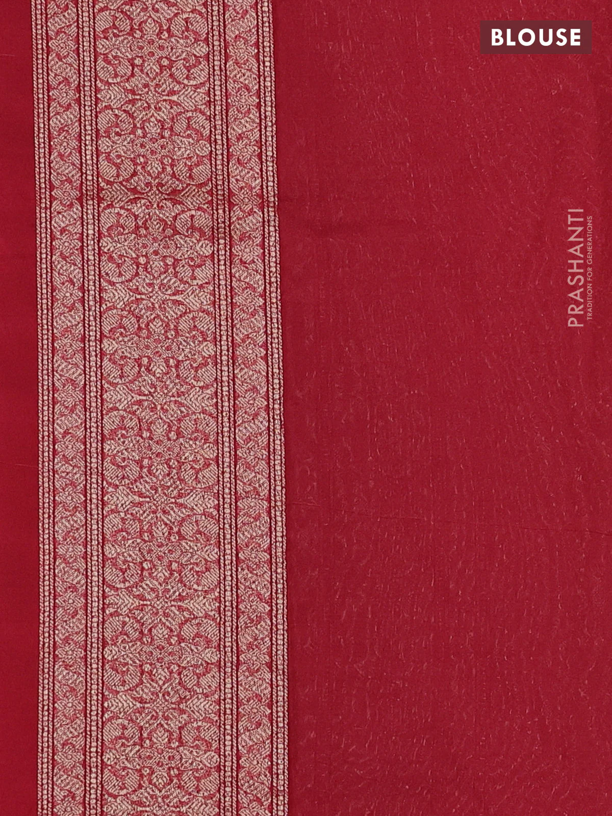 Banarasi semi silk saree maroon with allover thread & zari weaves and woven border - Image 3