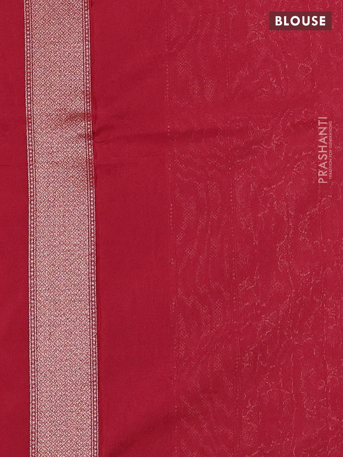Banarasi semi silk saree maroon with allover thread & zari weaves and woven border - Image 3