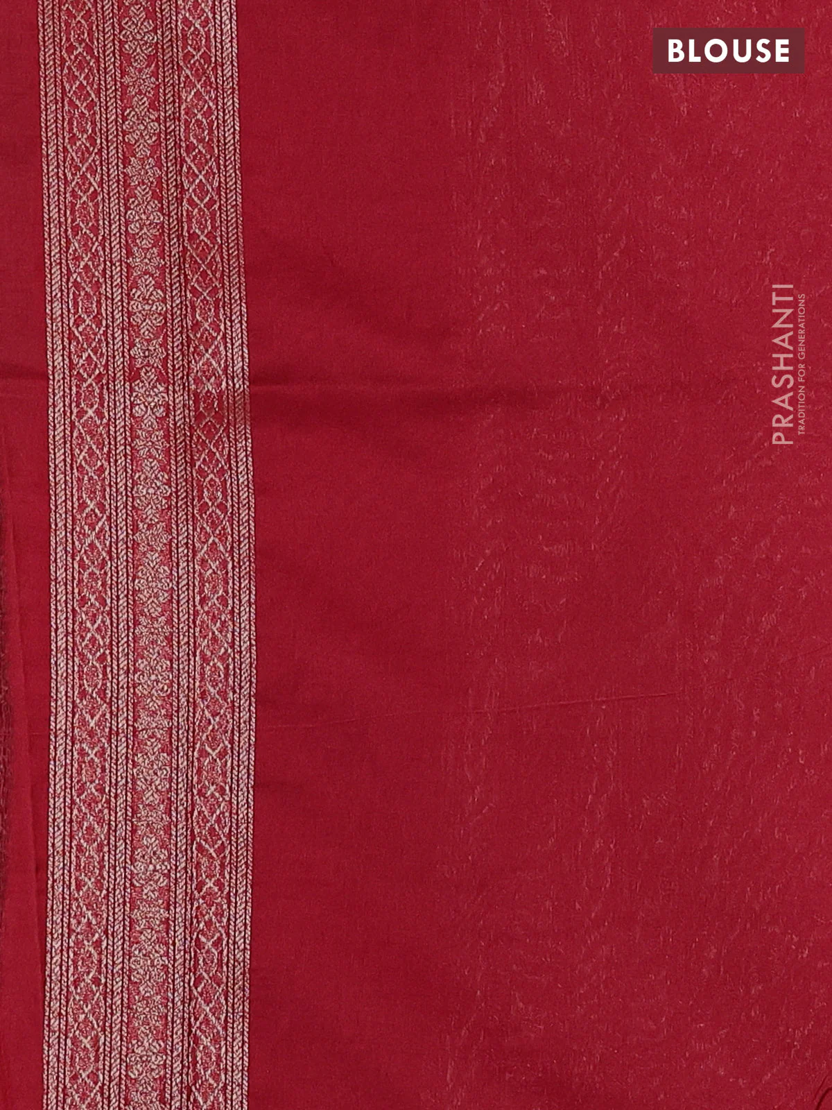 Banarasi semi silk saree maroon with allover thread & zari weaves and woven border - Image 3
