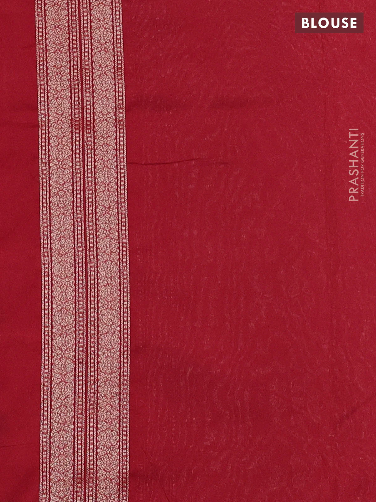 Banarasi semi silk saree maroon with allover thread & zari weaves and woven border - Image 3
