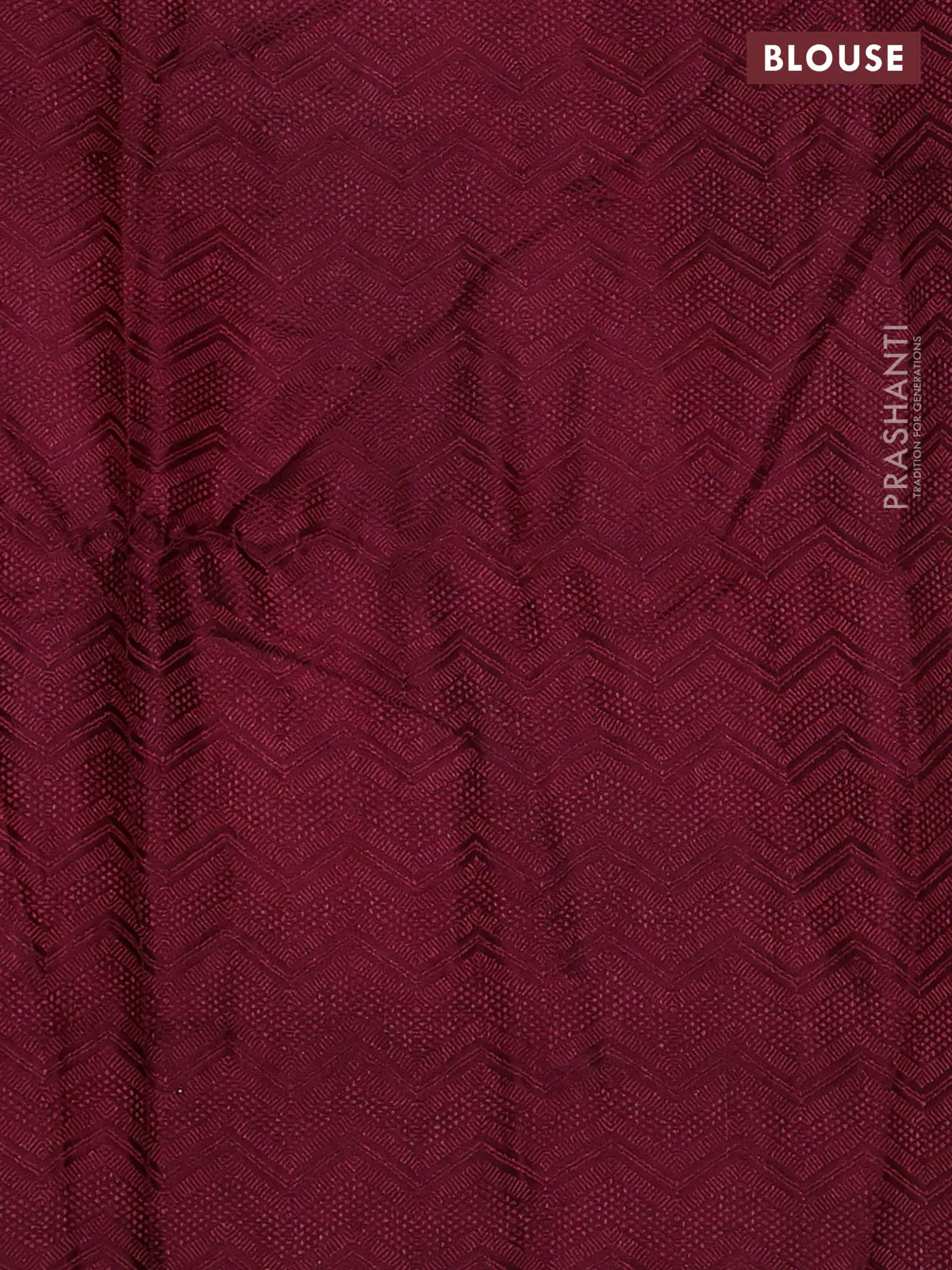 Banarasi semi silk saree maroon with allover thread & zari weaves and woven border - Image 3