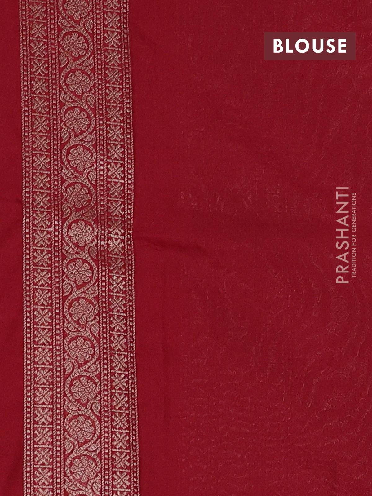 Banarasi semi silk saree maroon with allover thread & zari woven butta weaves and woven border - Image 3