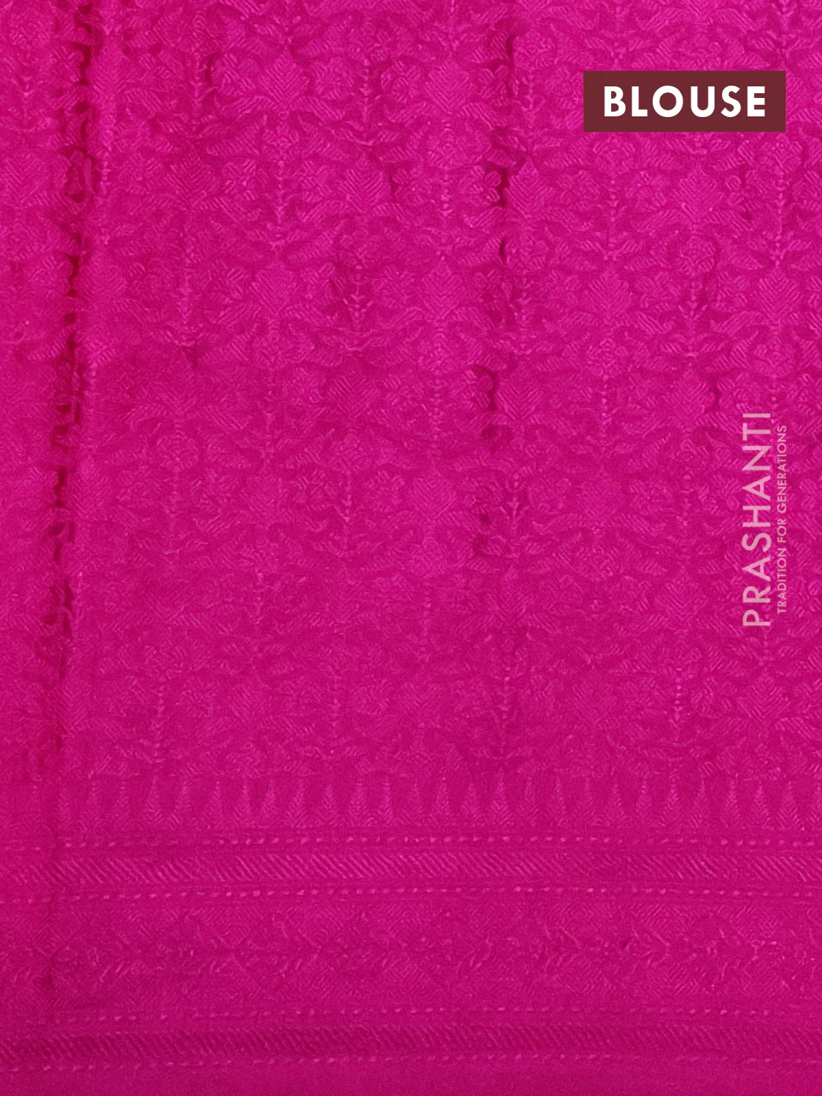 Banarasi semi silk saree pink with allover thread & zari weaves and woven border - Image 3