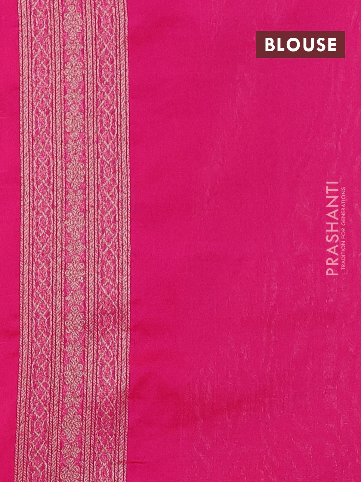 Banarasi semi silk saree pink with allover thread & zari weaves and woven border - Image 3