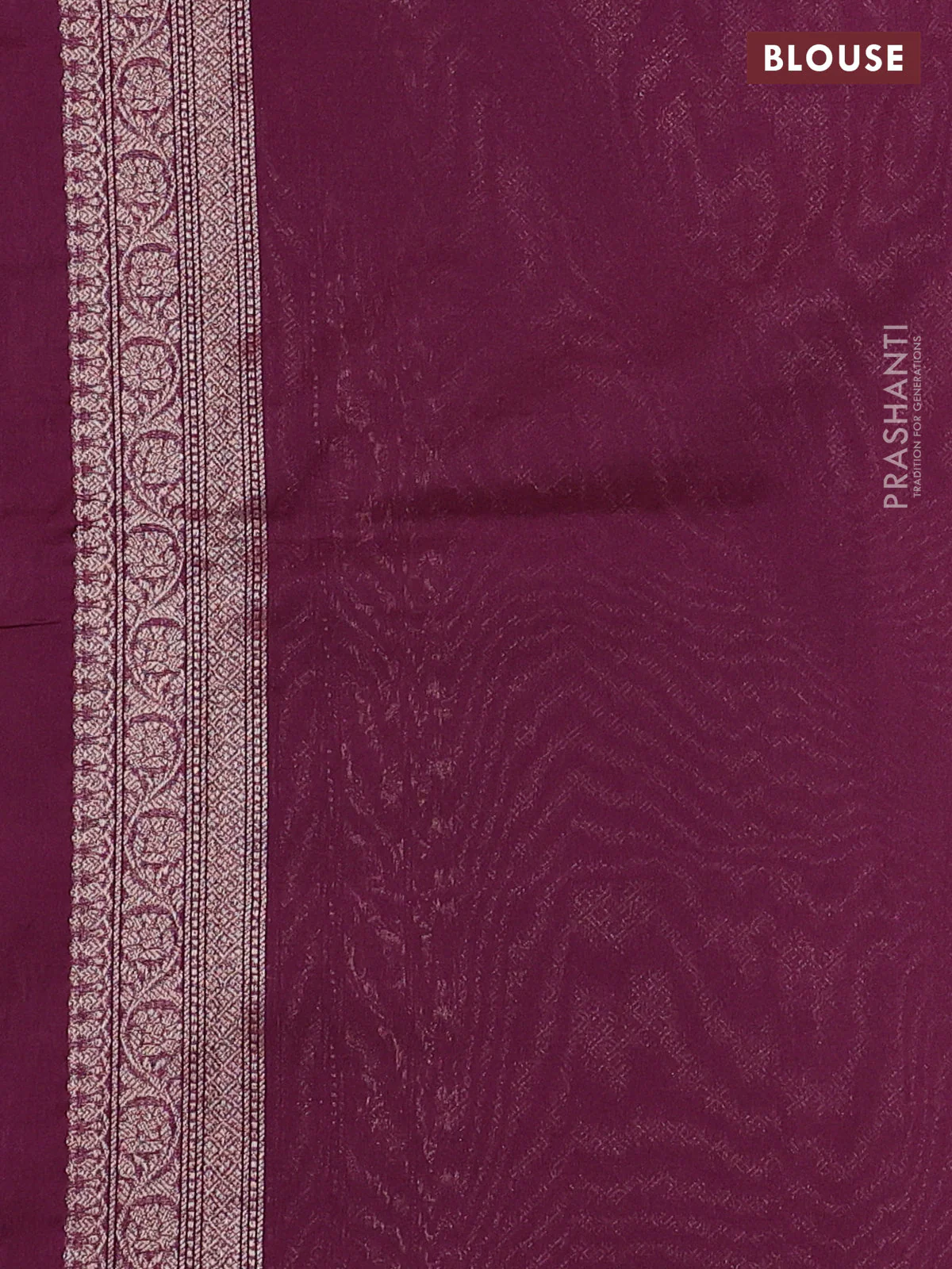 Banarasi semi silk saree wine shade with allover thread & zari weaves and woven border - Image 3