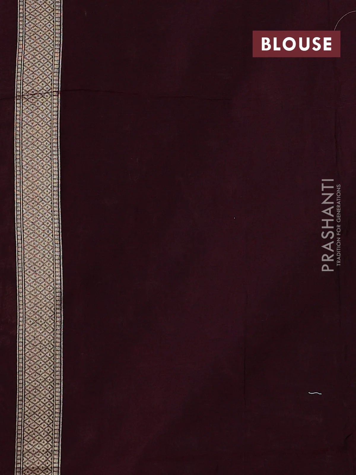 Banarasi silk cotton saree deep maroon with allover floral thread & zari woven buttas and zari woven border - Image 3