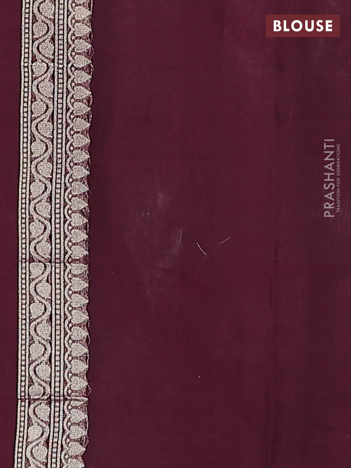 Banarasi silk cotton saree deep maroon with allover thread & zari woven buttas and zari woven border - Image 3