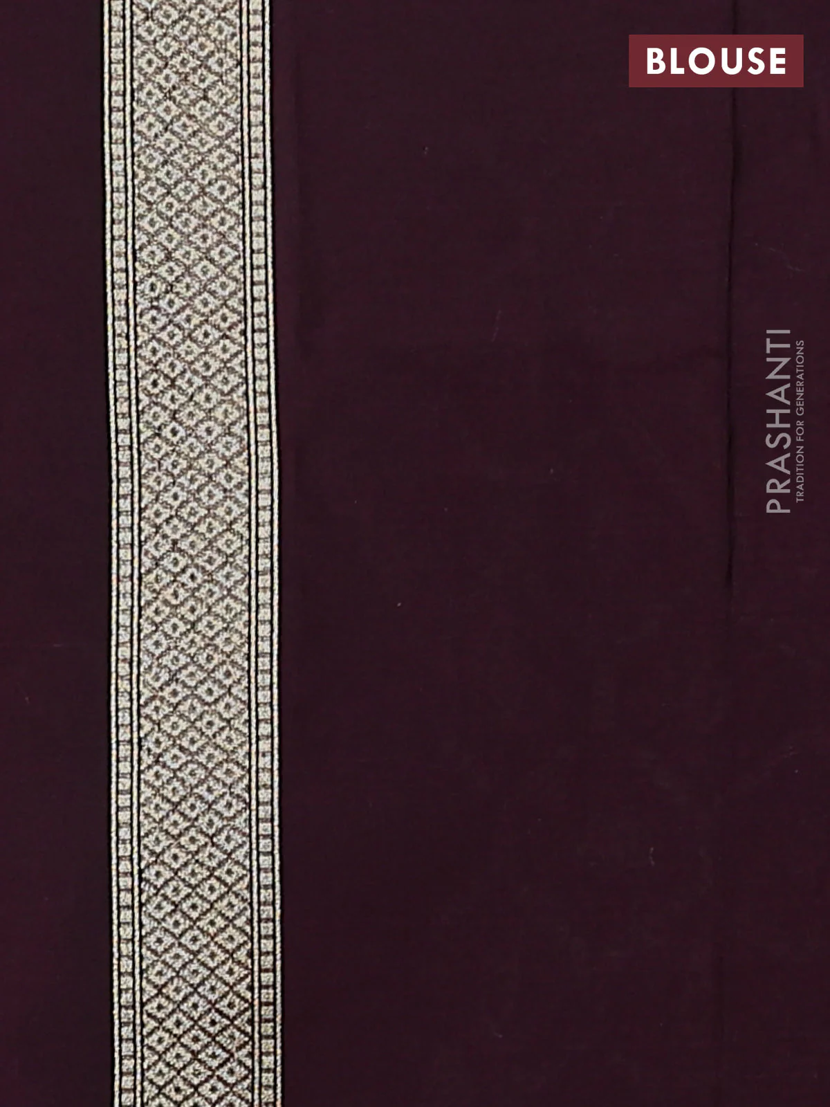 Banarasi silk cotton saree deep maroon with allover thread & zari woven buttas and zari woven border - Image 3