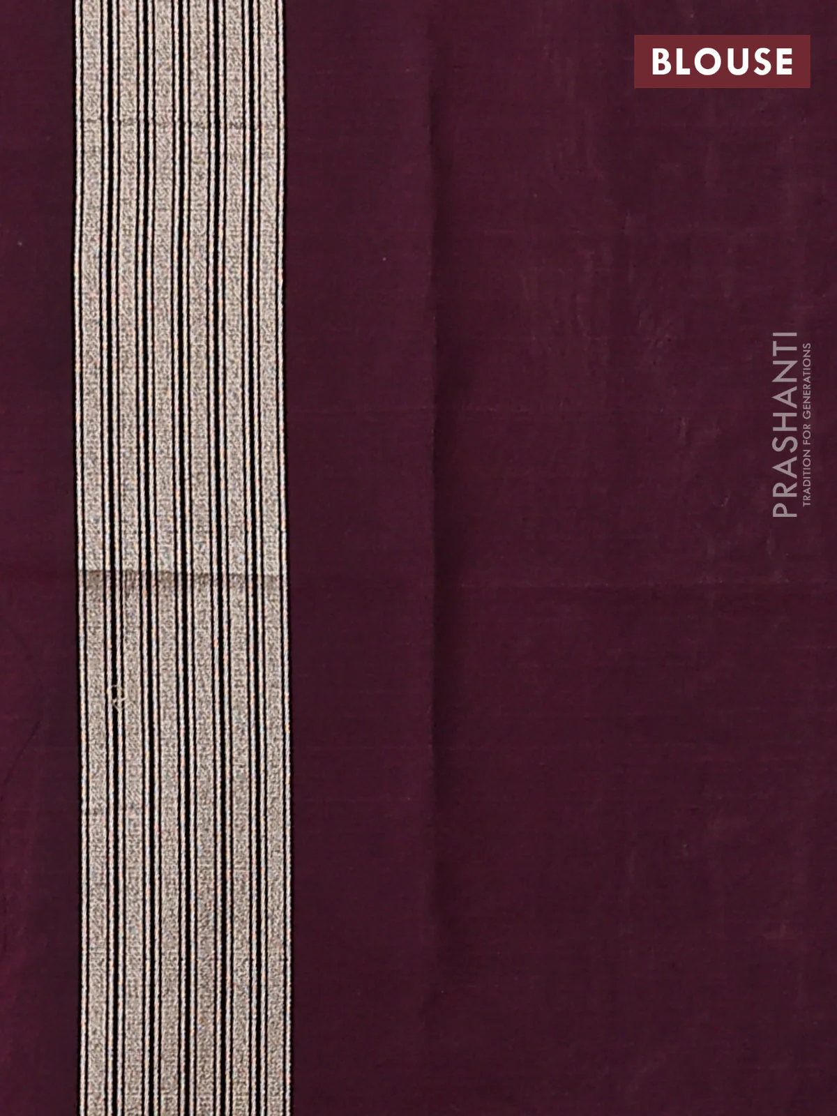 Banarasi silk cotton saree deep maroon with allover zari weaves & thread woven buttas and temple zari woven border - Image 3