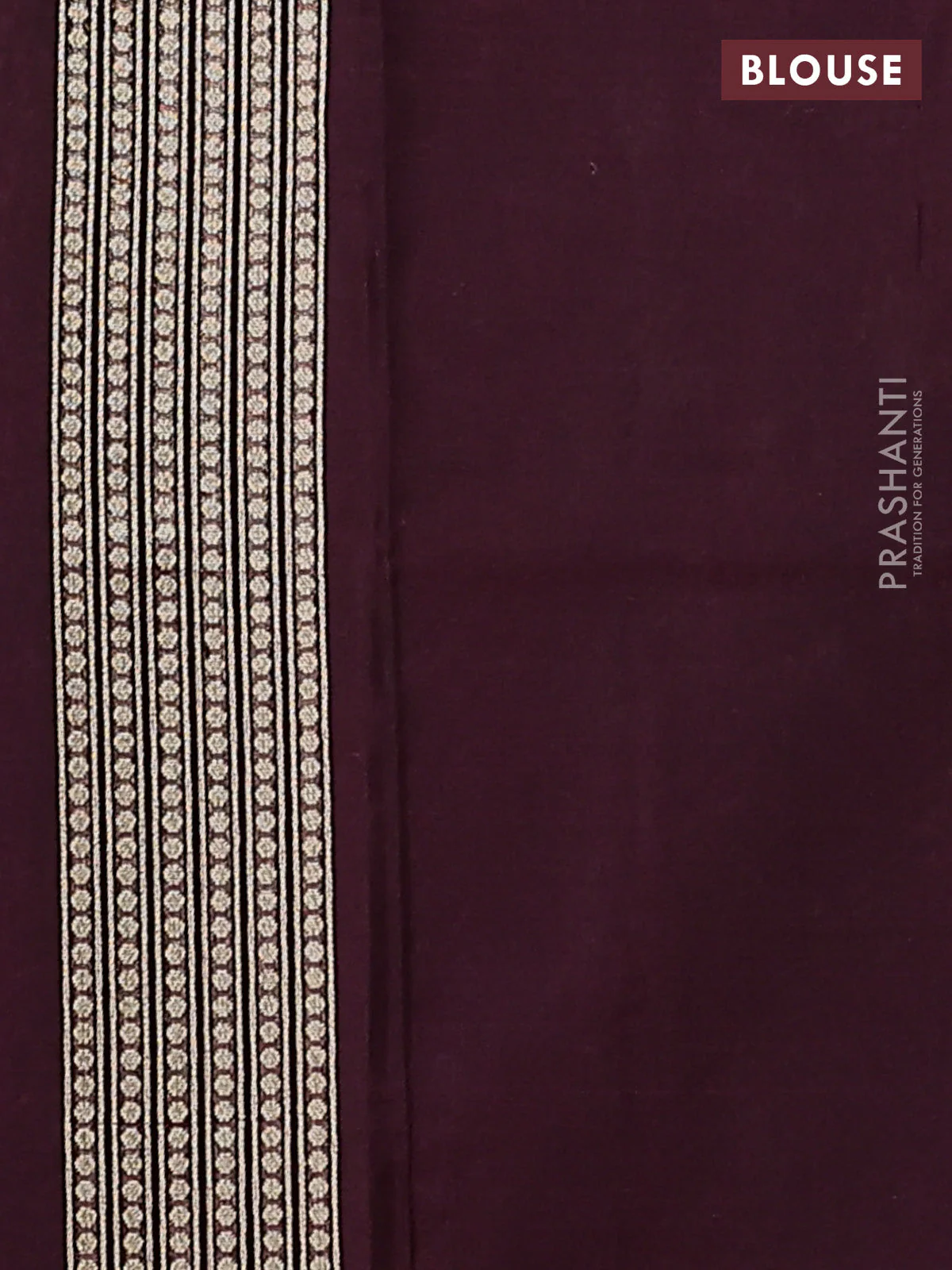 Banarasi silk cotton saree deep maroon with allover zari woven buttas and temple zari woven border - Image 3