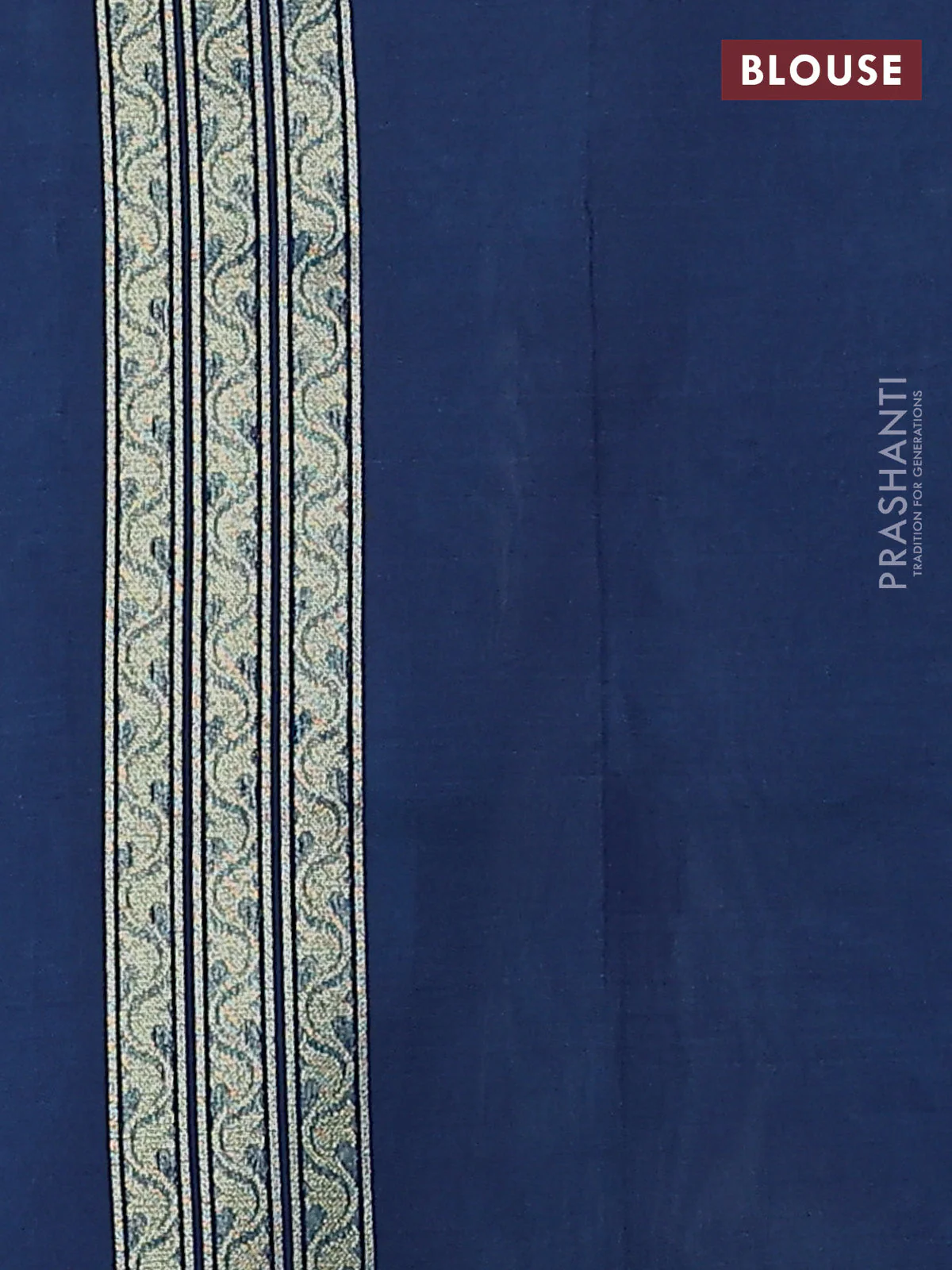 Banarasi silk cotton saree dual shade of bluish green with allover thread weaves & zari woven buttas and temple zari woven border - Image 3