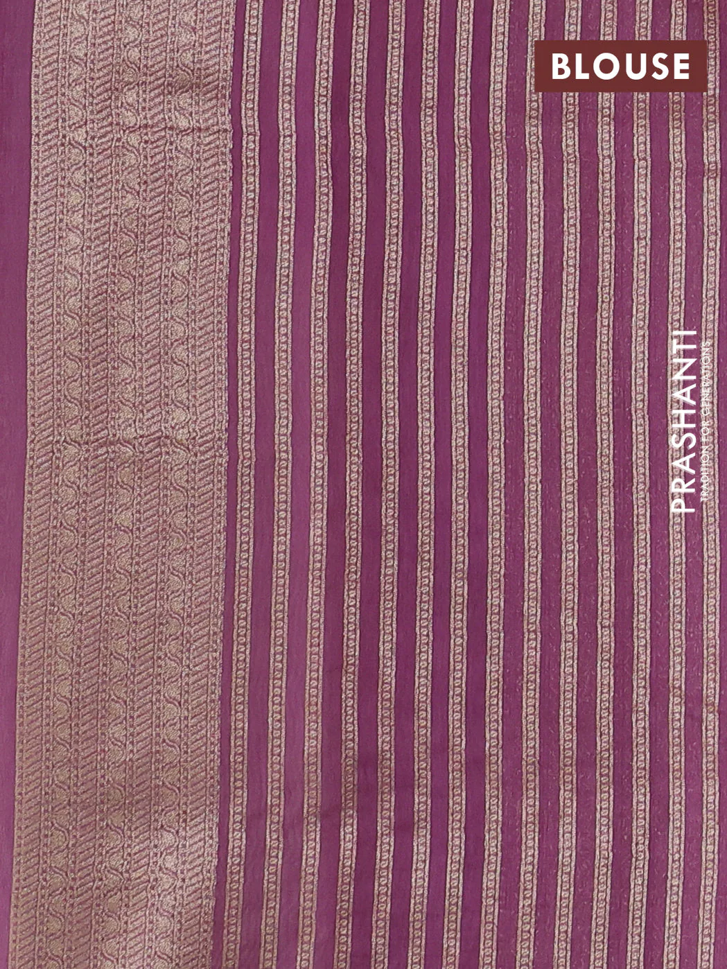 Banarasi silk cotton saree light green and purple shade with allover thread & zari weaves and woven border - Image 3