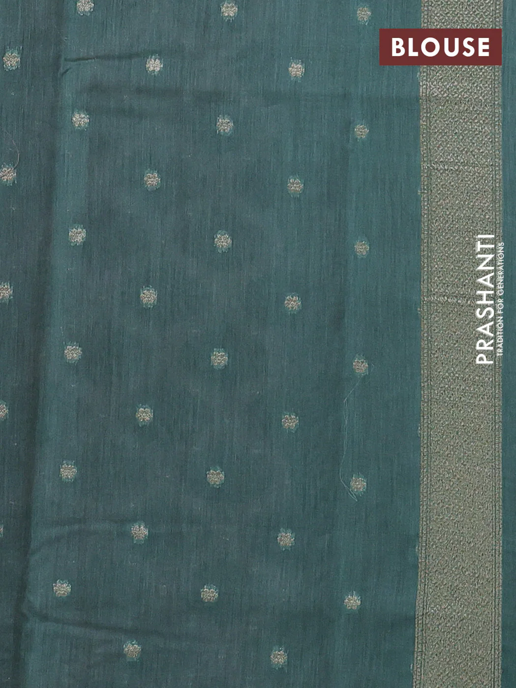 Banarasi silk cotton saree maroon shade and teal green shade with allover thread weaves and woven border - Image 3