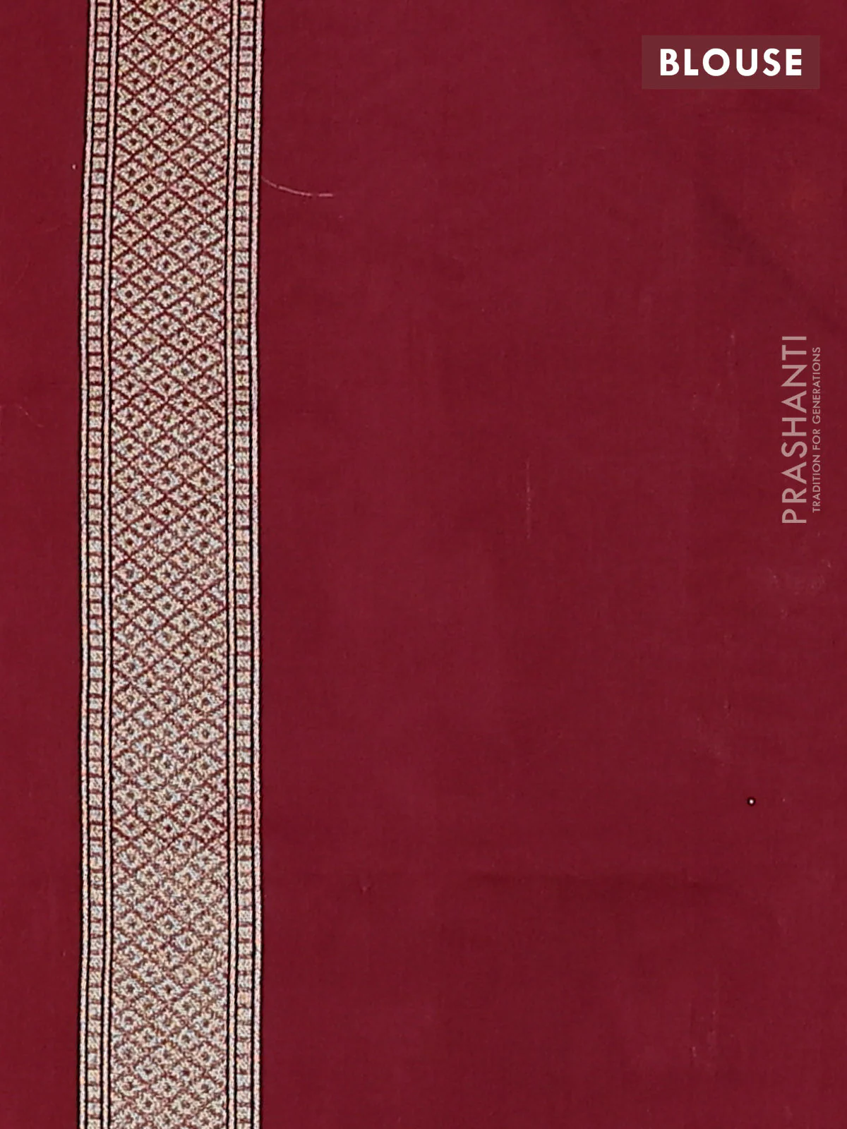 Banarasi silk cotton saree maroon with allover floral thread & zari woven buttas and zari woven border - Image 3