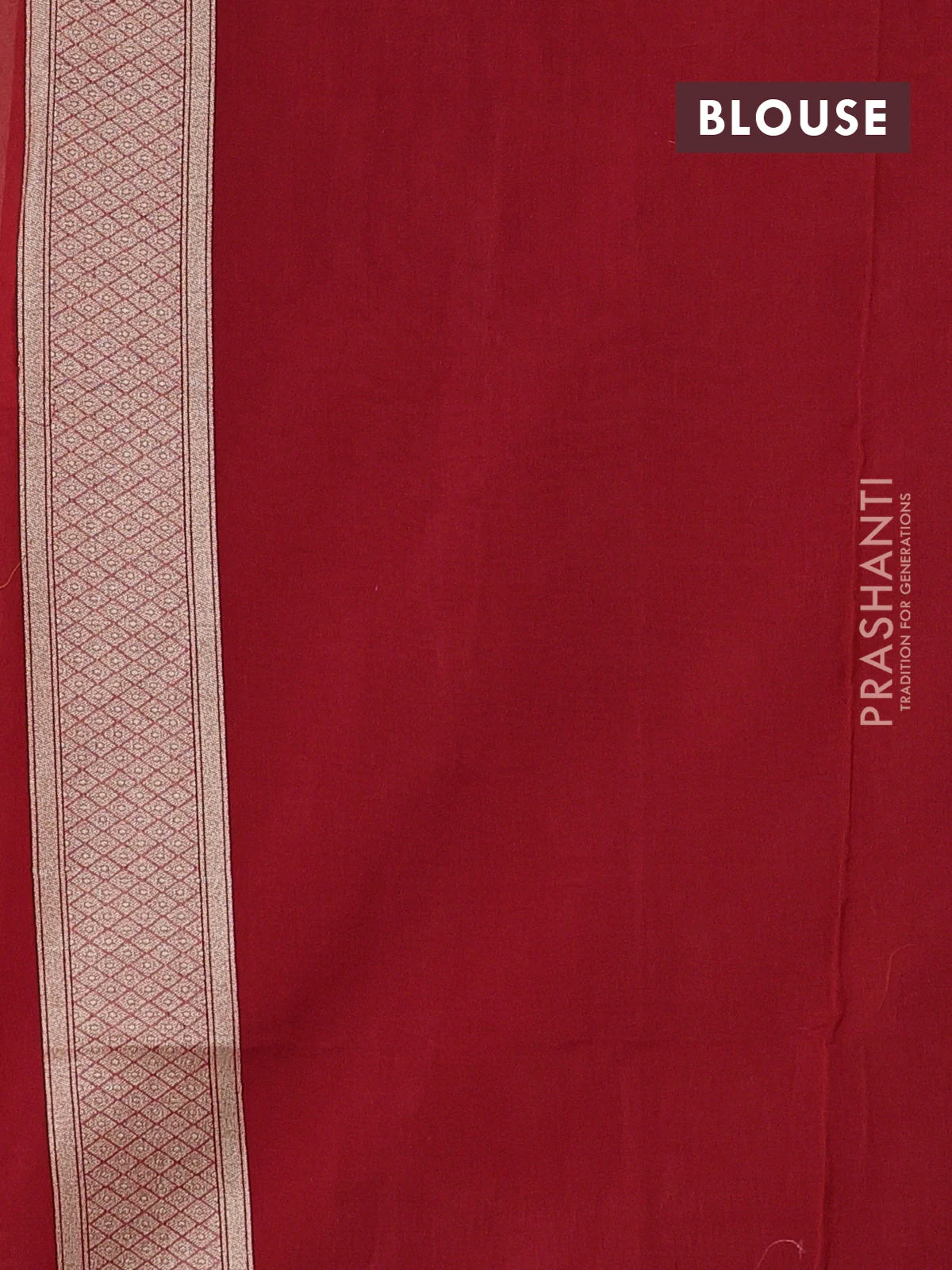 Banarasi silk cotton saree maroon with allover floral zari woven buttas and zari woven border - Image 3