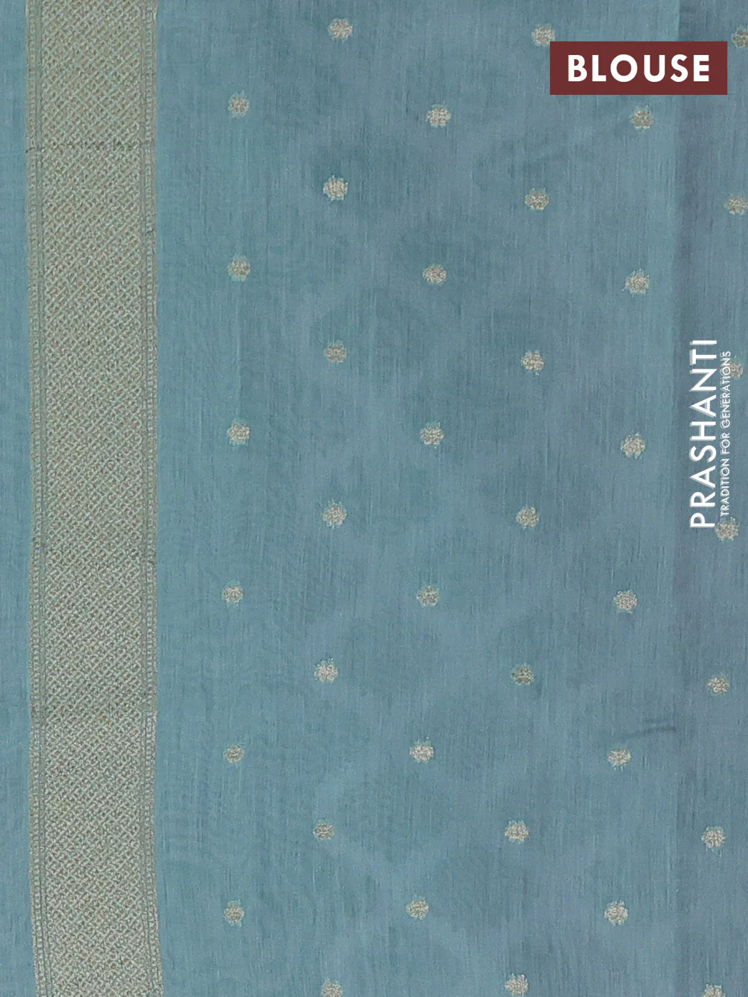 Banarasi silk cotton saree mauve pink and teal blue with allover thread weaves and woven border - Image 3