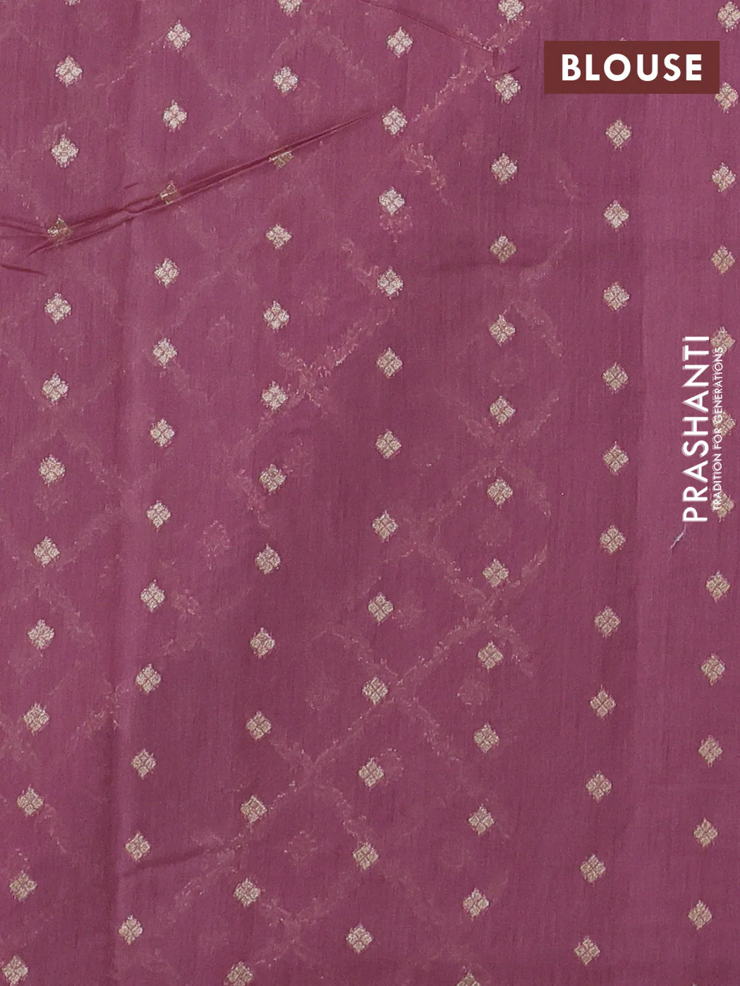 Banarasi silk cotton saree mauve pink with allover zari woven buttas and zari woven border - Image 3
