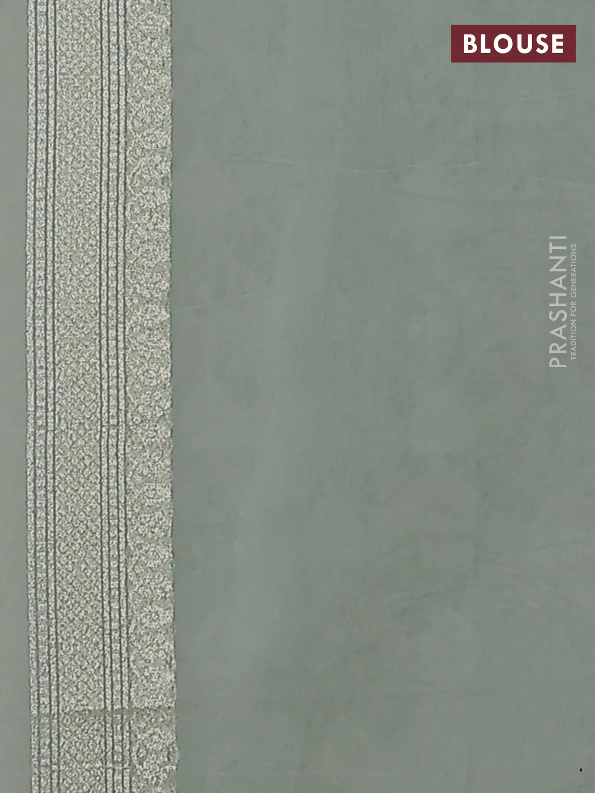 Banarasi silk cotton saree mild pista green with allover zari weaves and zari woven border - Image 3