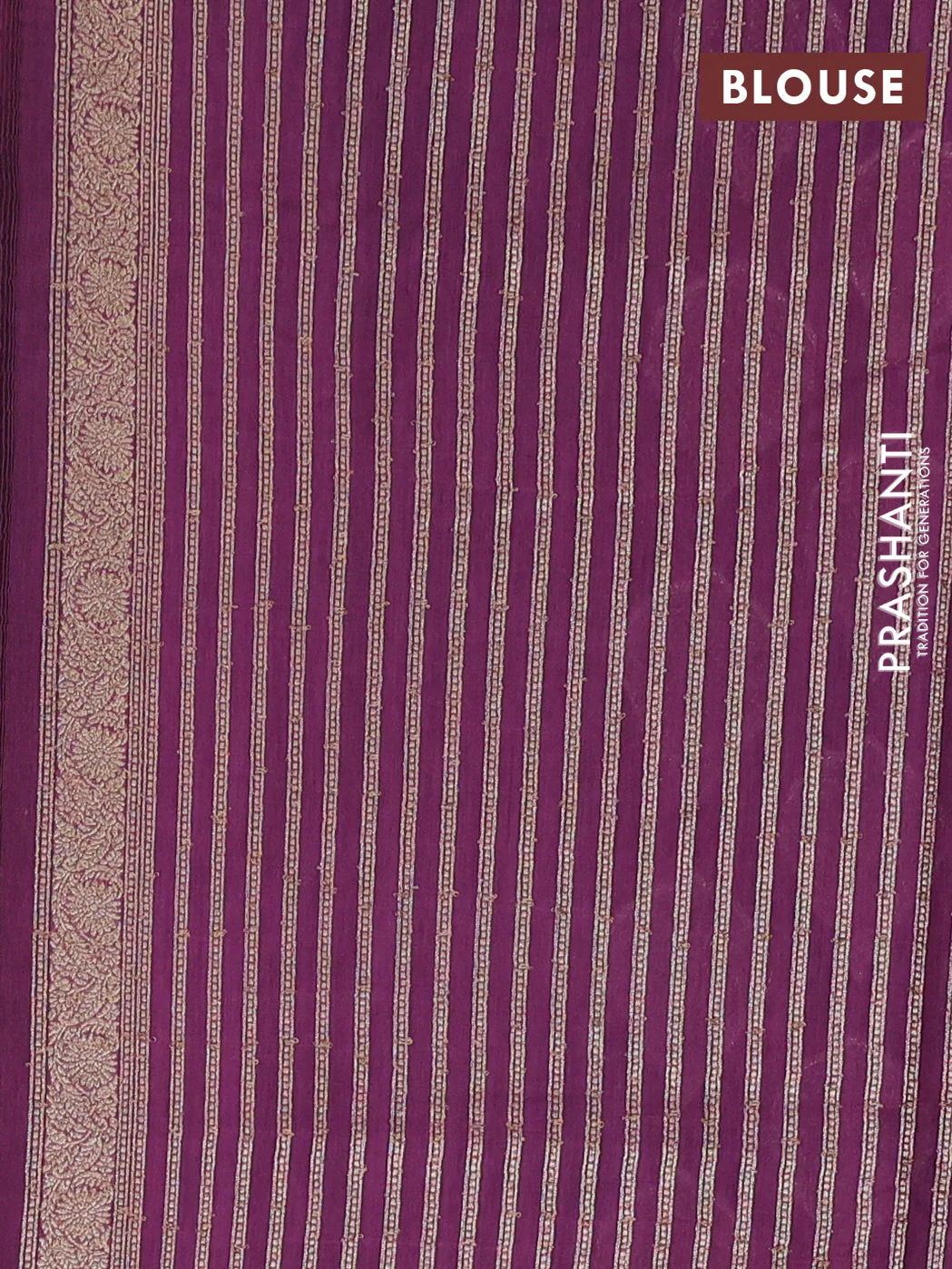 Banarasi silk cotton saree navy blue and mauve pink with allover zari woven buttas and zari woven border - Image 3