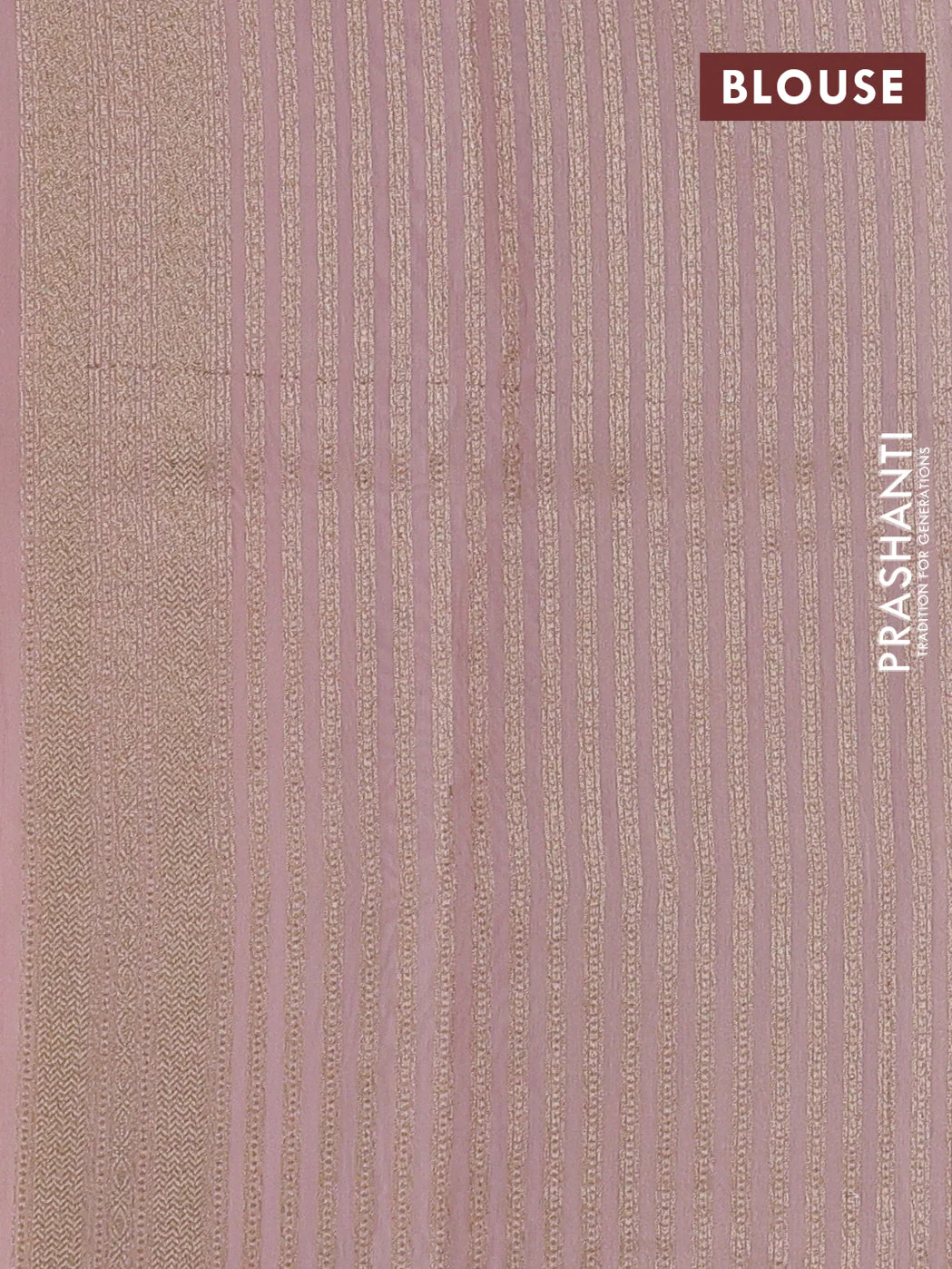 Banarasi silk cotton saree pastel pink with woven buttas and zari woven border - Image 3