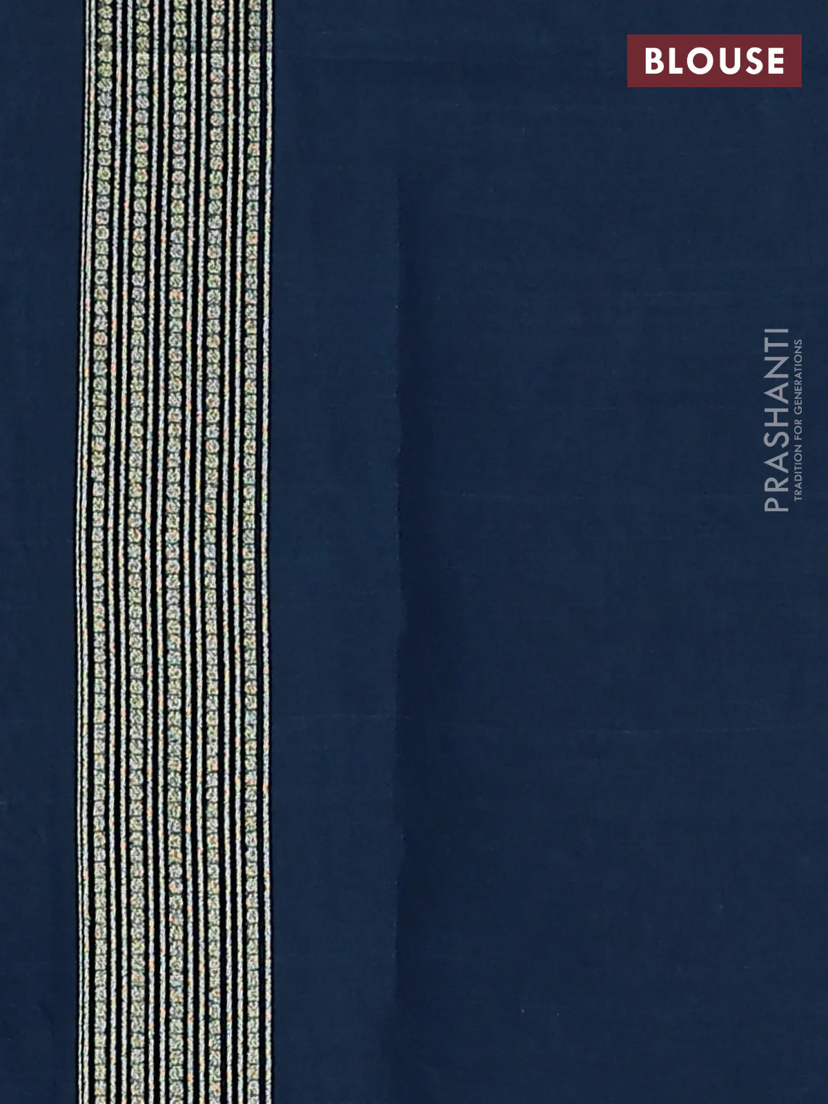 Banarasi silk cotton saree peacock blue with allover zari woven buttas and zari woven border - Image 3