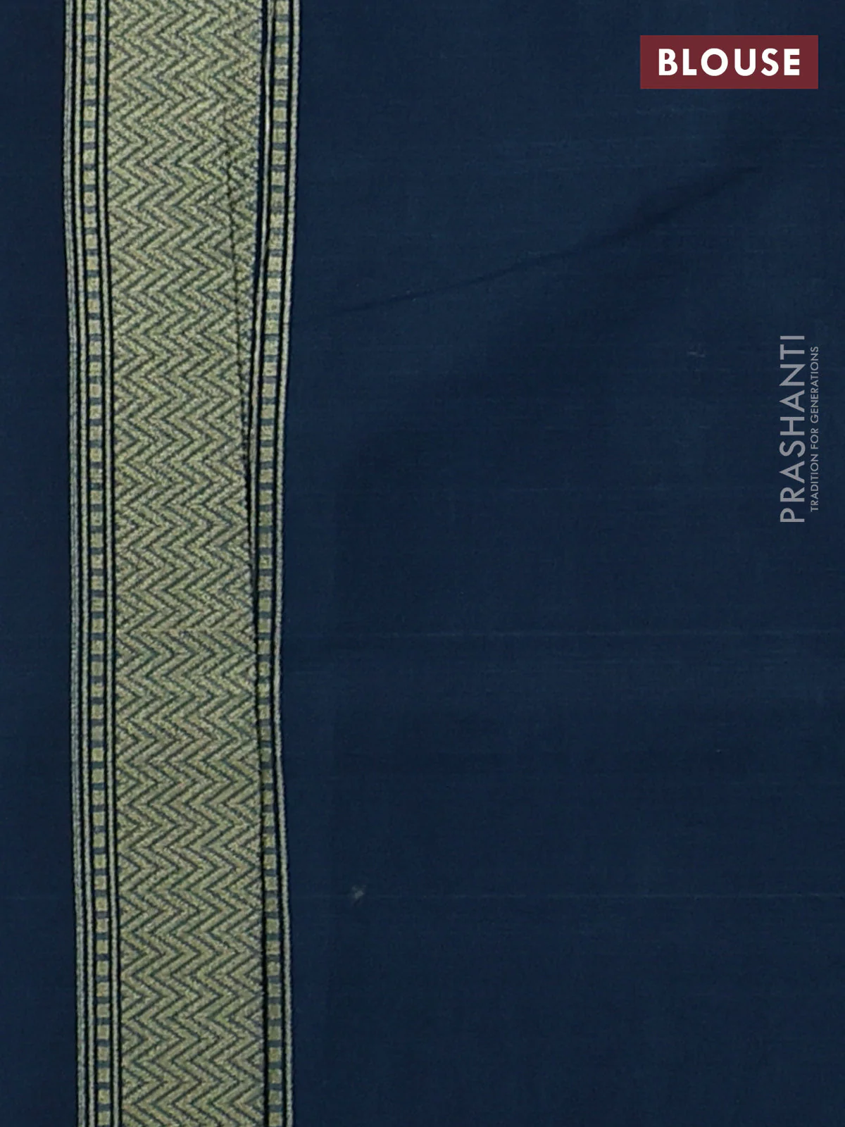 Banarasi silk cotton saree peacock blue with allover zari woven buttas and zari woven border - Image 3