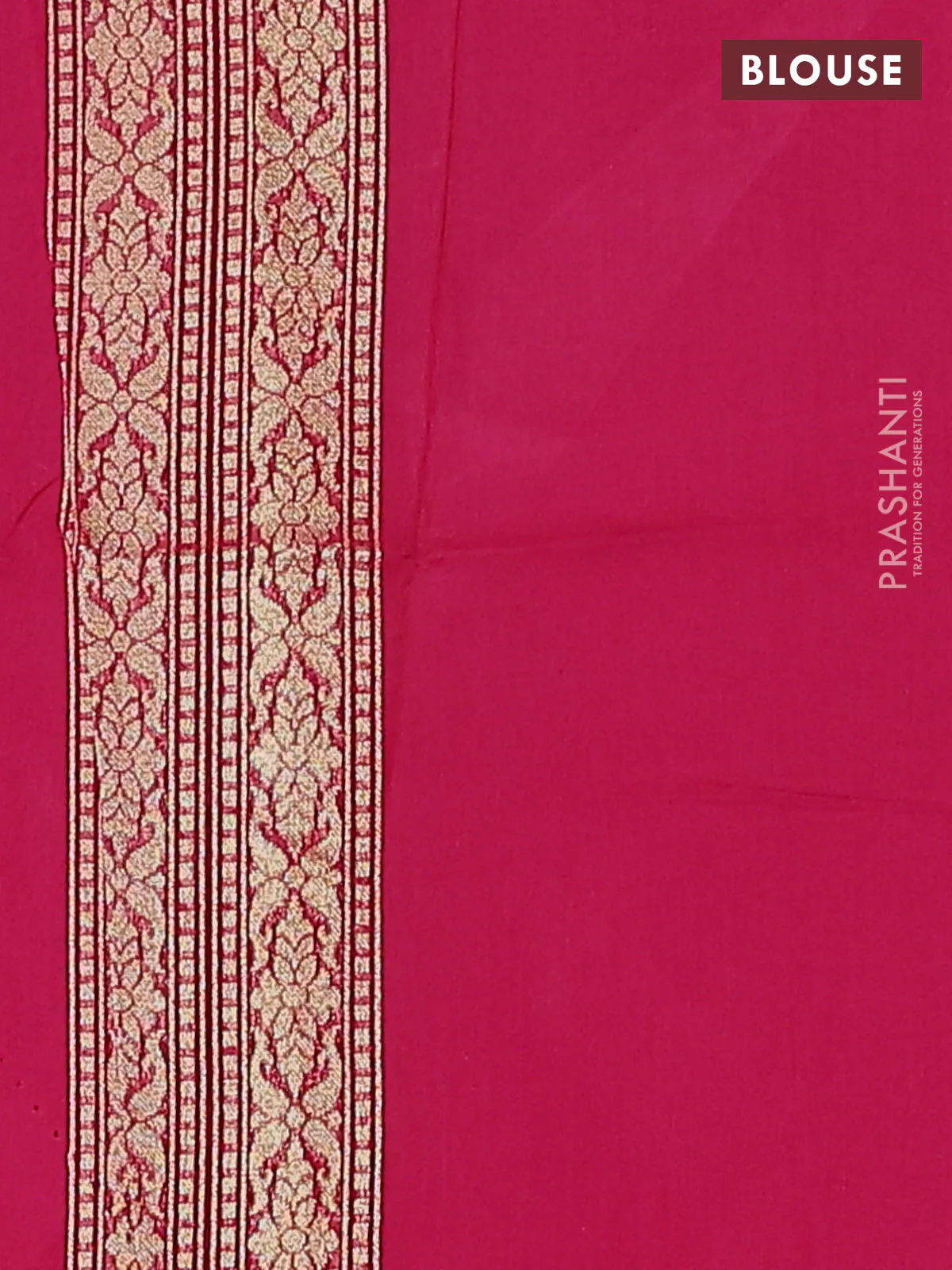 Banarasi silk cotton saree pink with allover zari weaves and zari woven border - Image 3