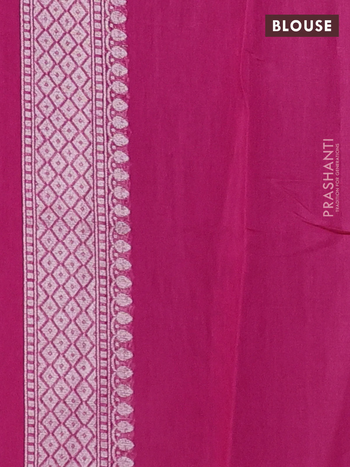 Banarasi silk cotton saree pink with allover zari weaves & thread woven buttas and zari woven border - Image 3