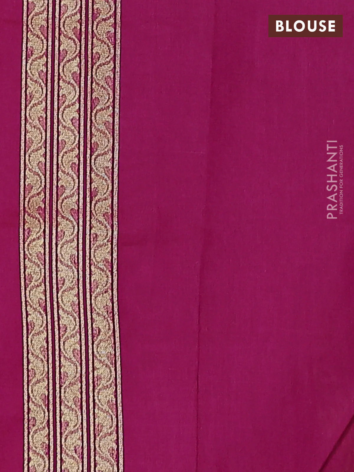 Banarasi silk cotton saree purple with allover thread weaves & zari woven buttas and temple zari woven border - Image 3