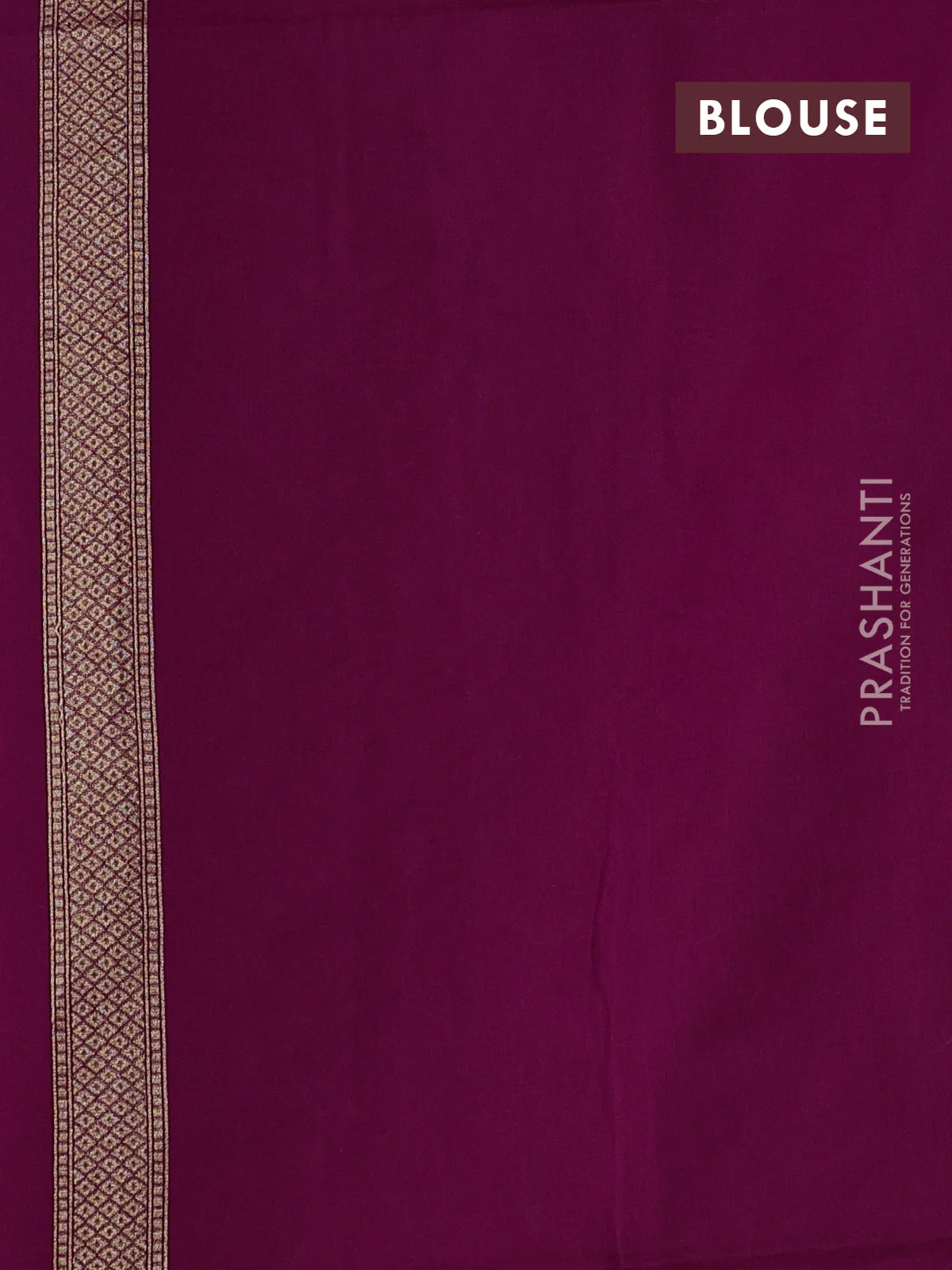 Banarasi silk cotton saree purple with allover thread & zari woven buttas and zari woven border - Image 3