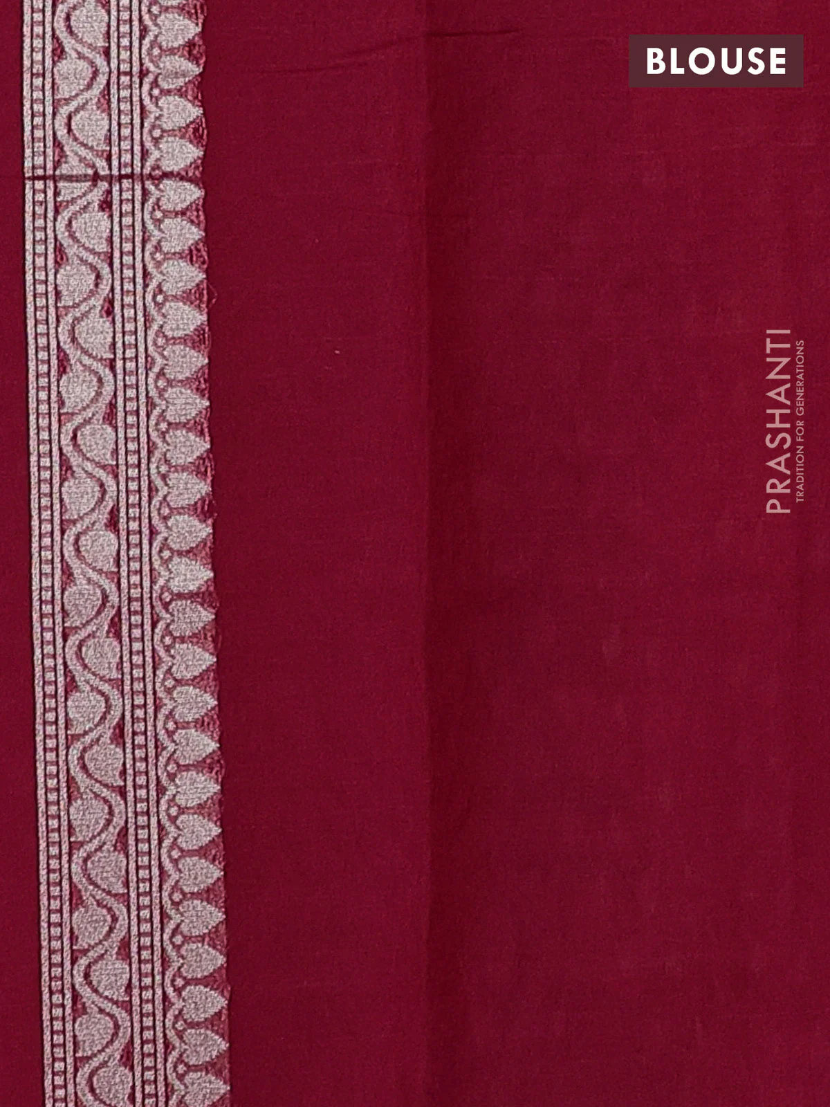 Banarasi silk cotton saree reddish pink with allover thread & zari woven buttas and zari woven border - Image 3