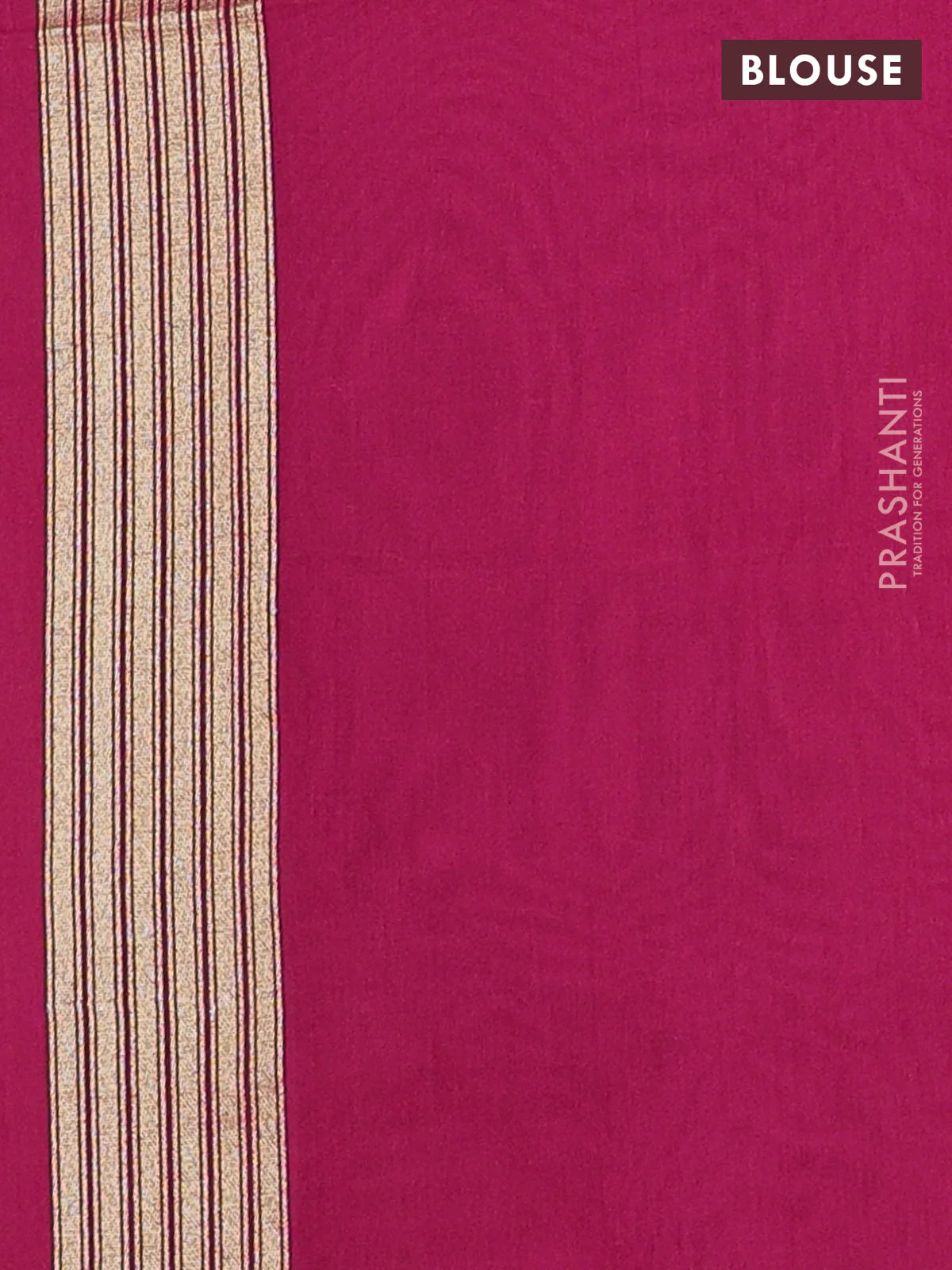 Banarasi silk cotton saree reddish pink with allover zari weaves & thread woven buttas and temple zari woven border - Image 3