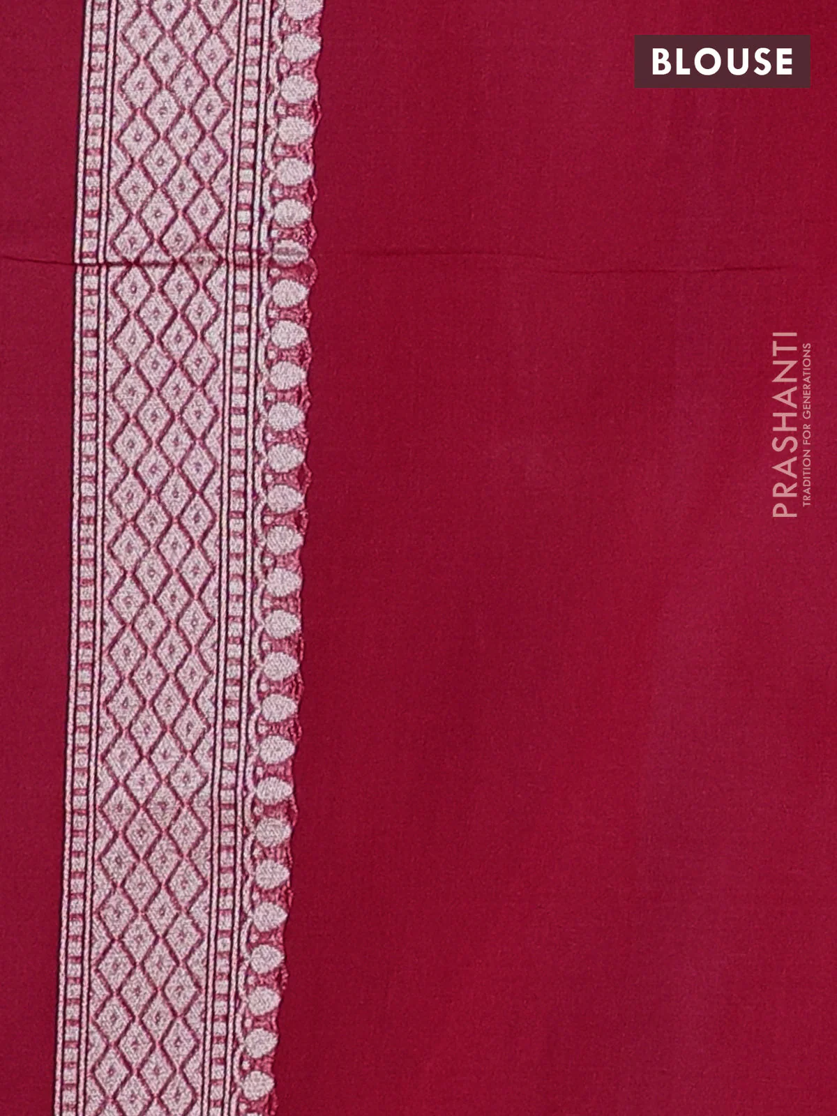 Banarasi silk cotton saree reddish pink with allover zari weaves & thread woven buttas and zari woven border - Image 3
