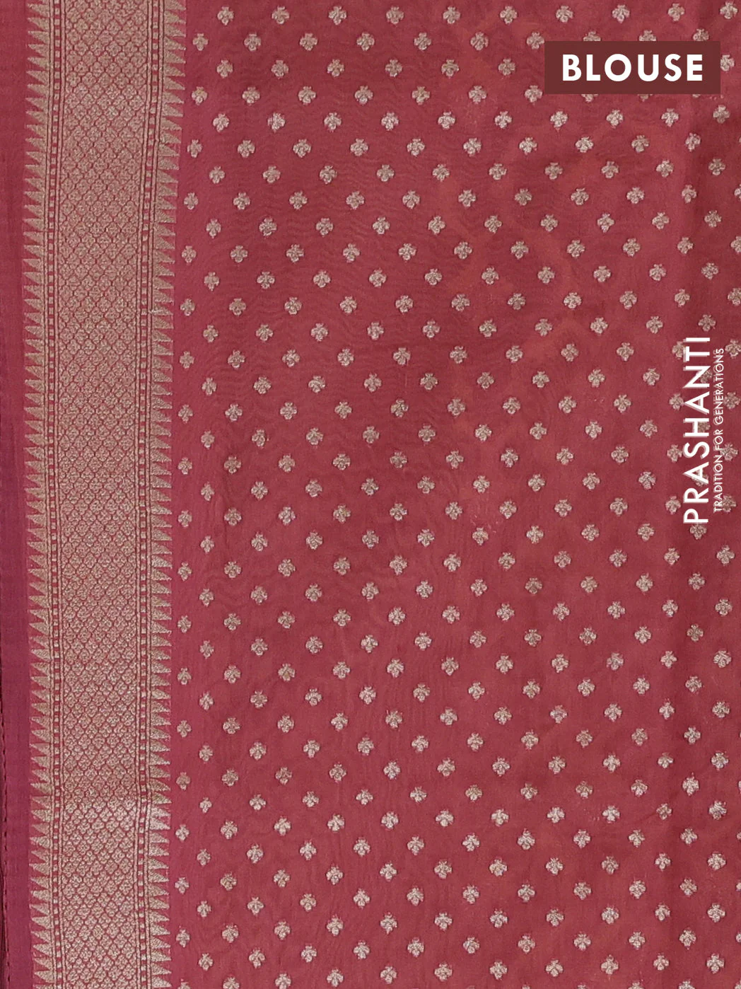 Banarasi silk cotton saree yellow and pink with allover thread weaves & zari woven buttas and zari woven border - Image 3